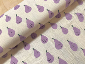 Lilac Pears Double Gauze