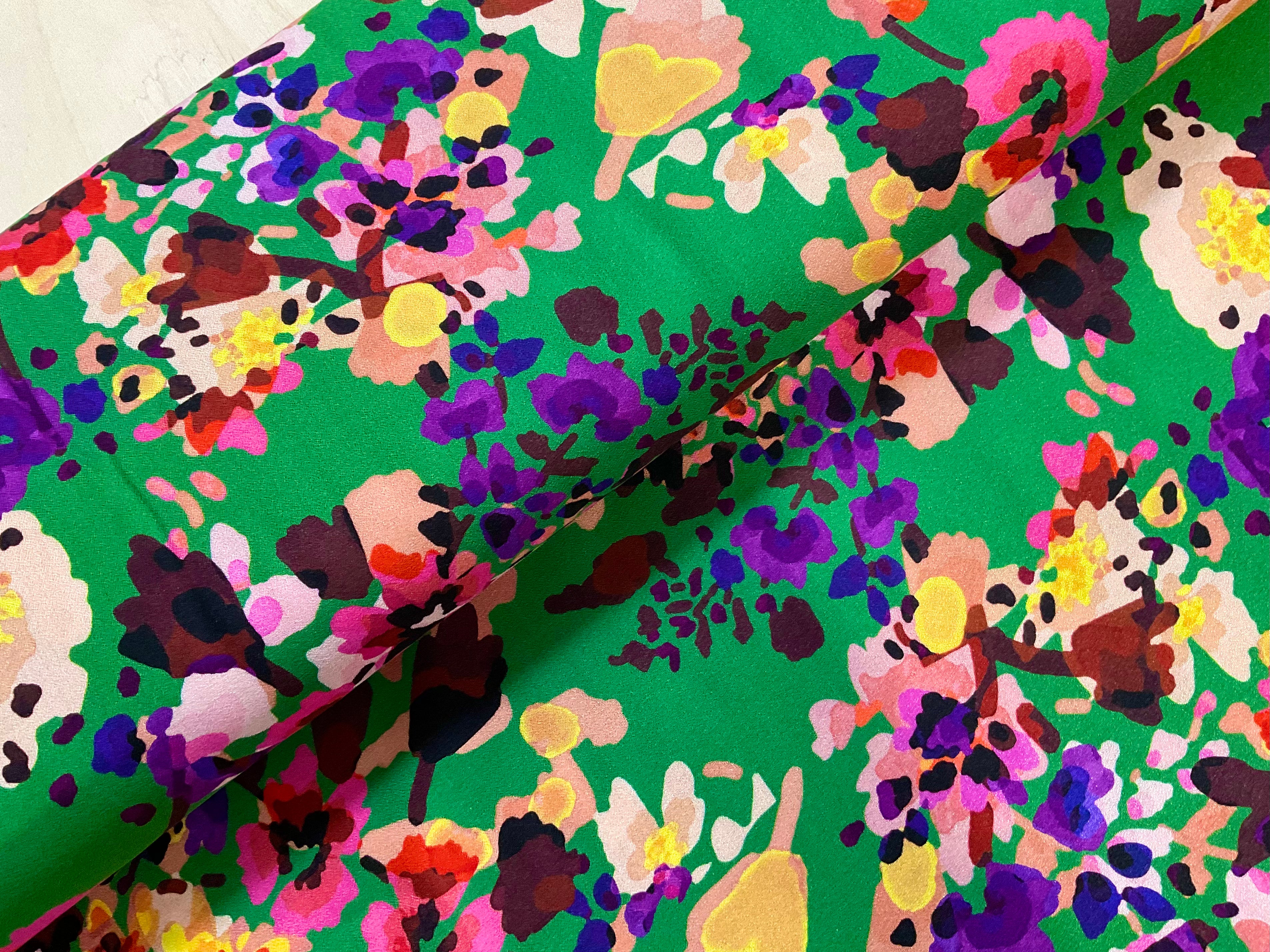 Bettina Floral Viscose Crepe by Fabric Godmother