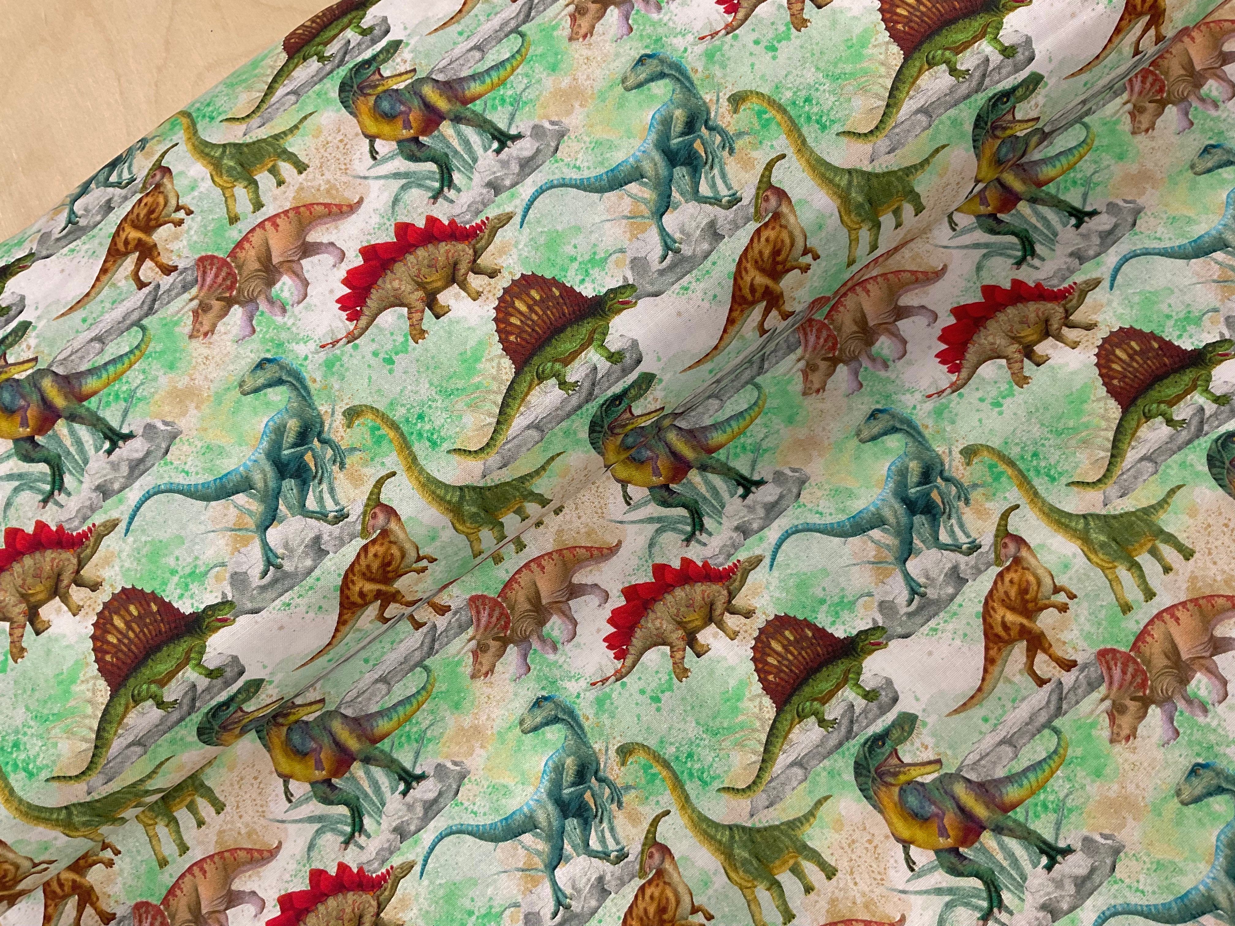 Dino World Quilting Cottons