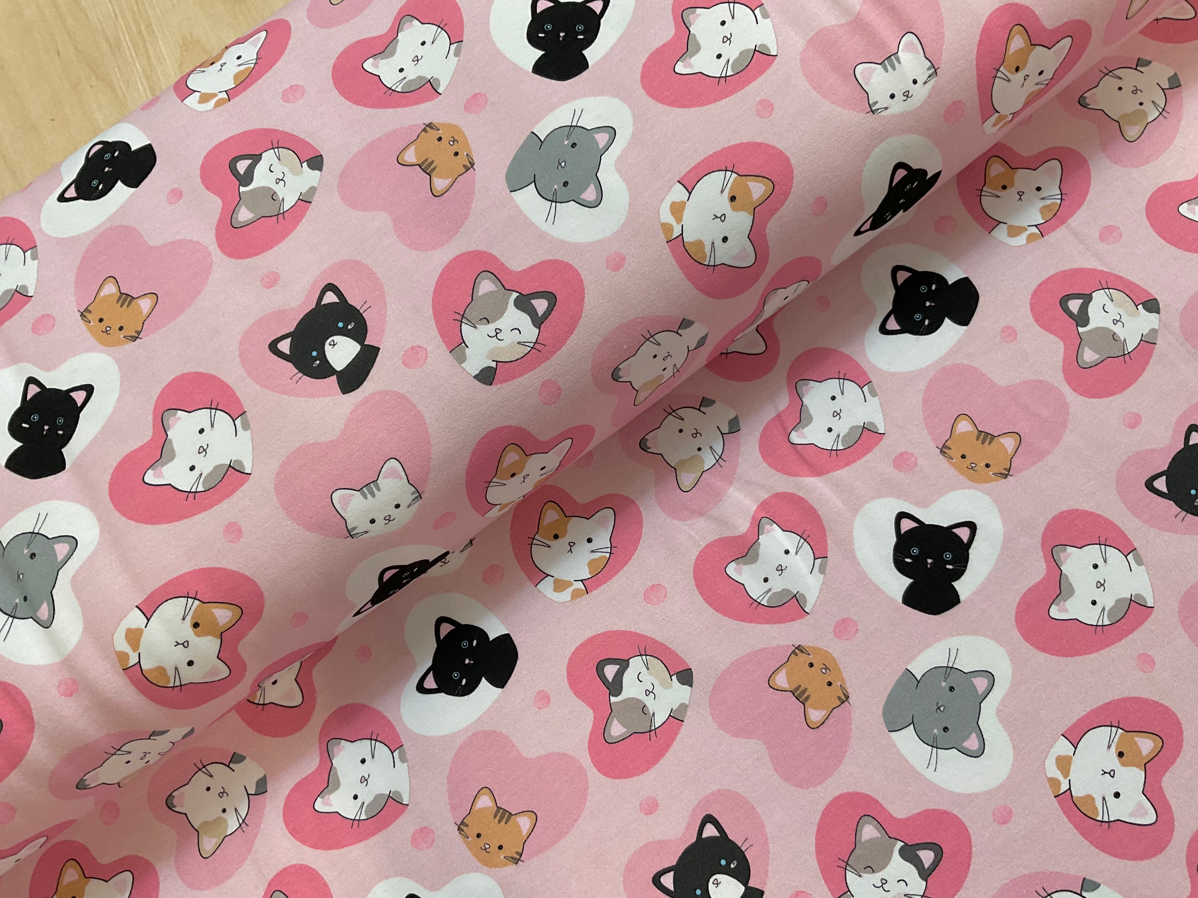 Cute Kittens Cotton Jersey