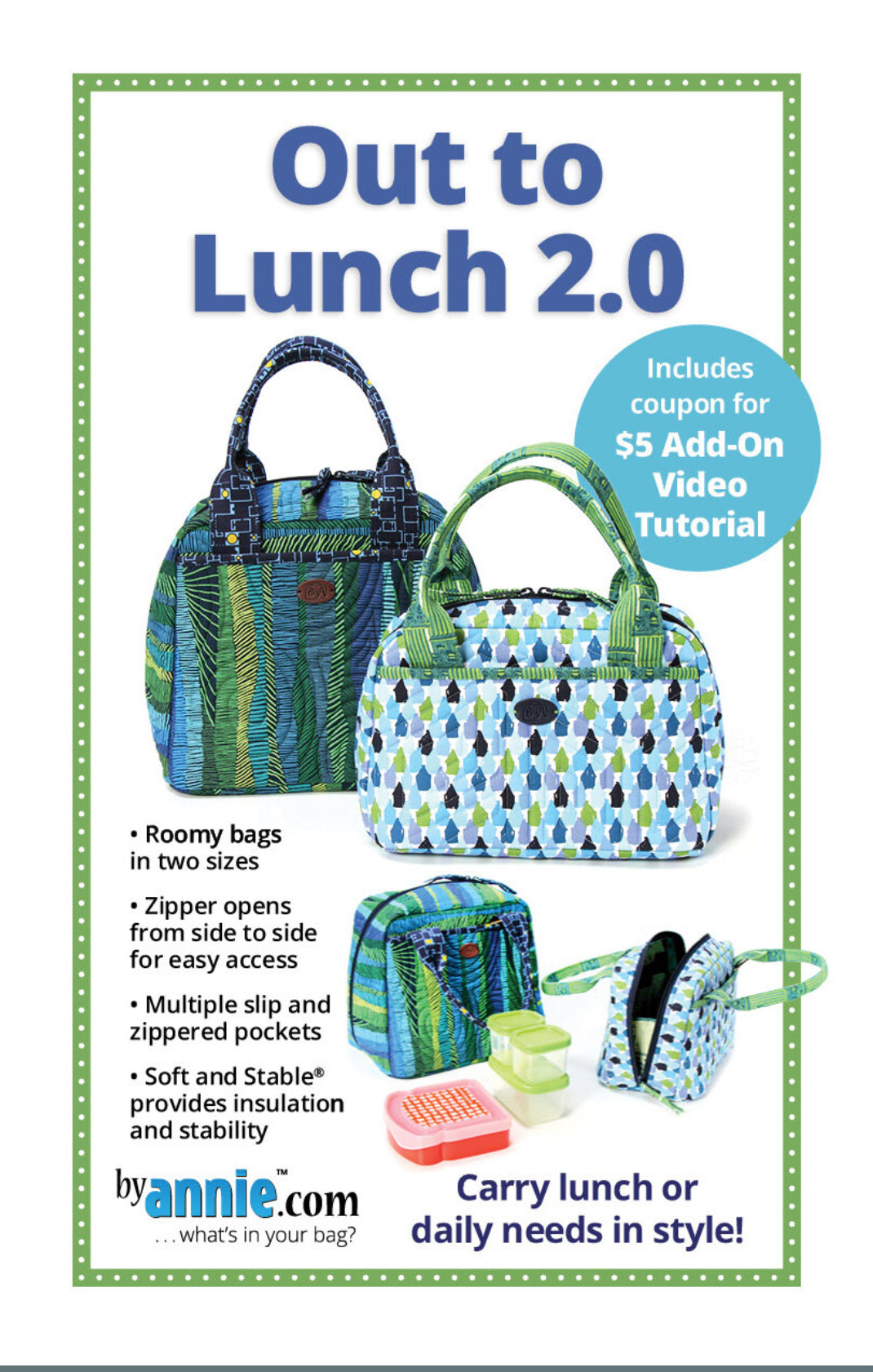 Patterns by Annie Out to Lunch 2.0 Sewing Pattern