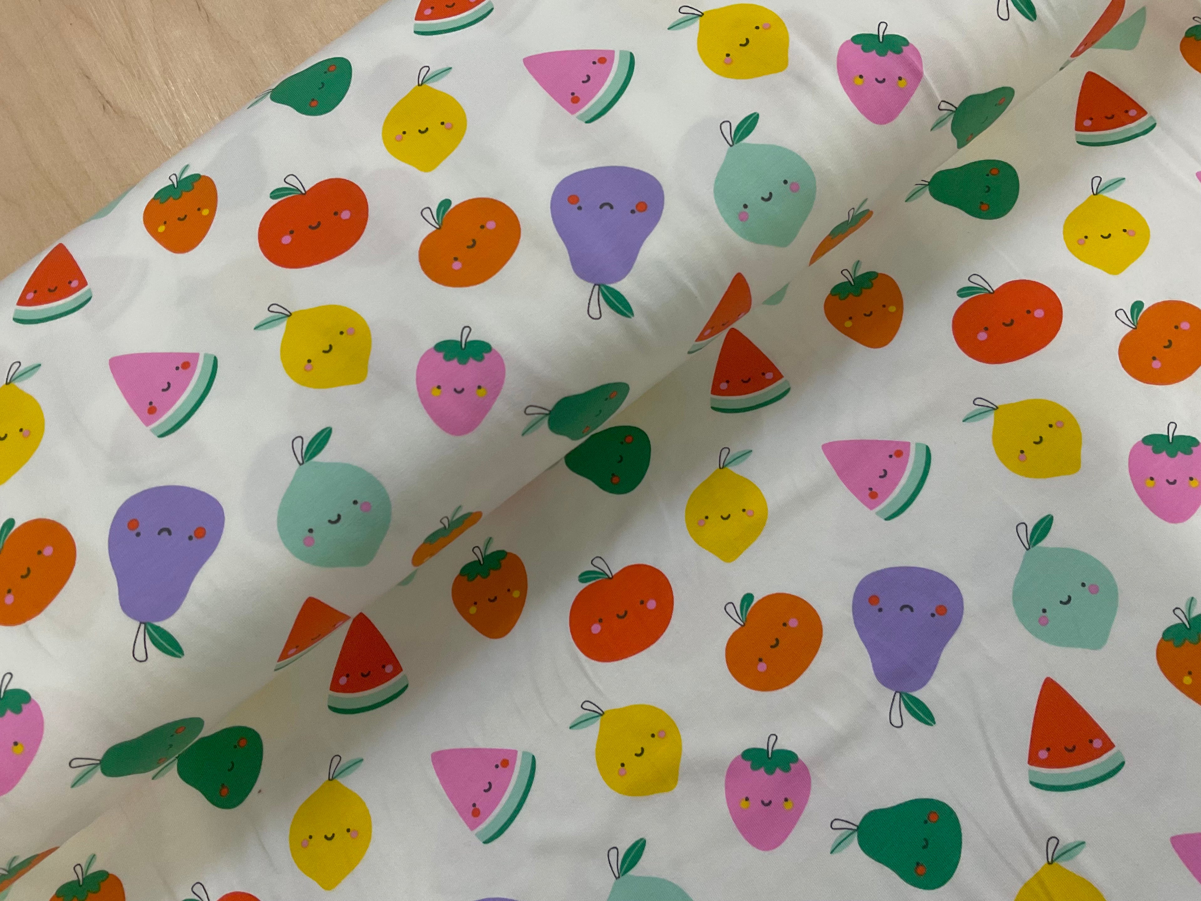 Happy Fruit Cotton Jersey Fabric