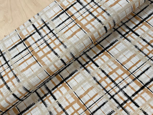 Painted Check Linen Blend