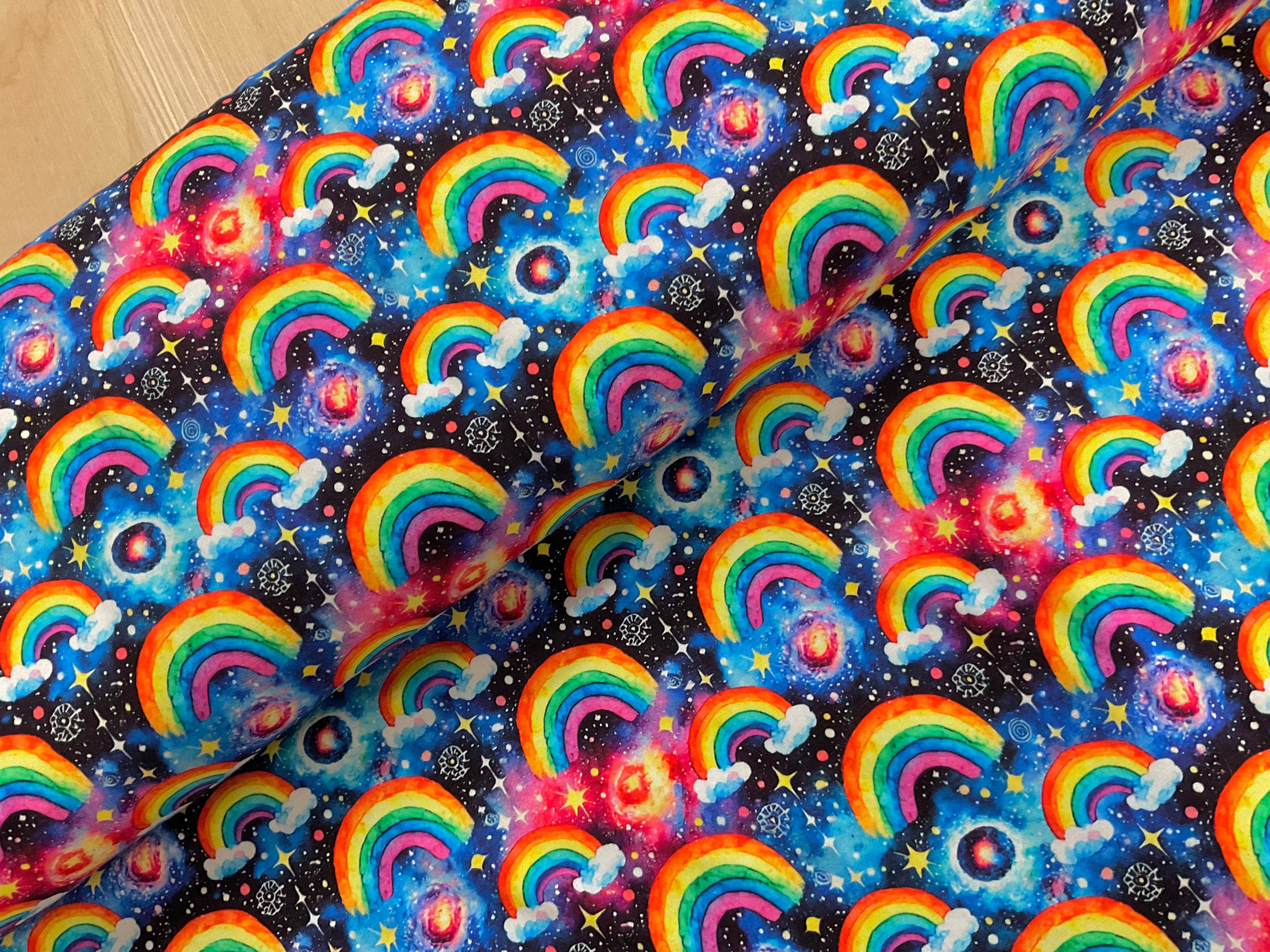 Celestial Rainbows Cotton Jersey