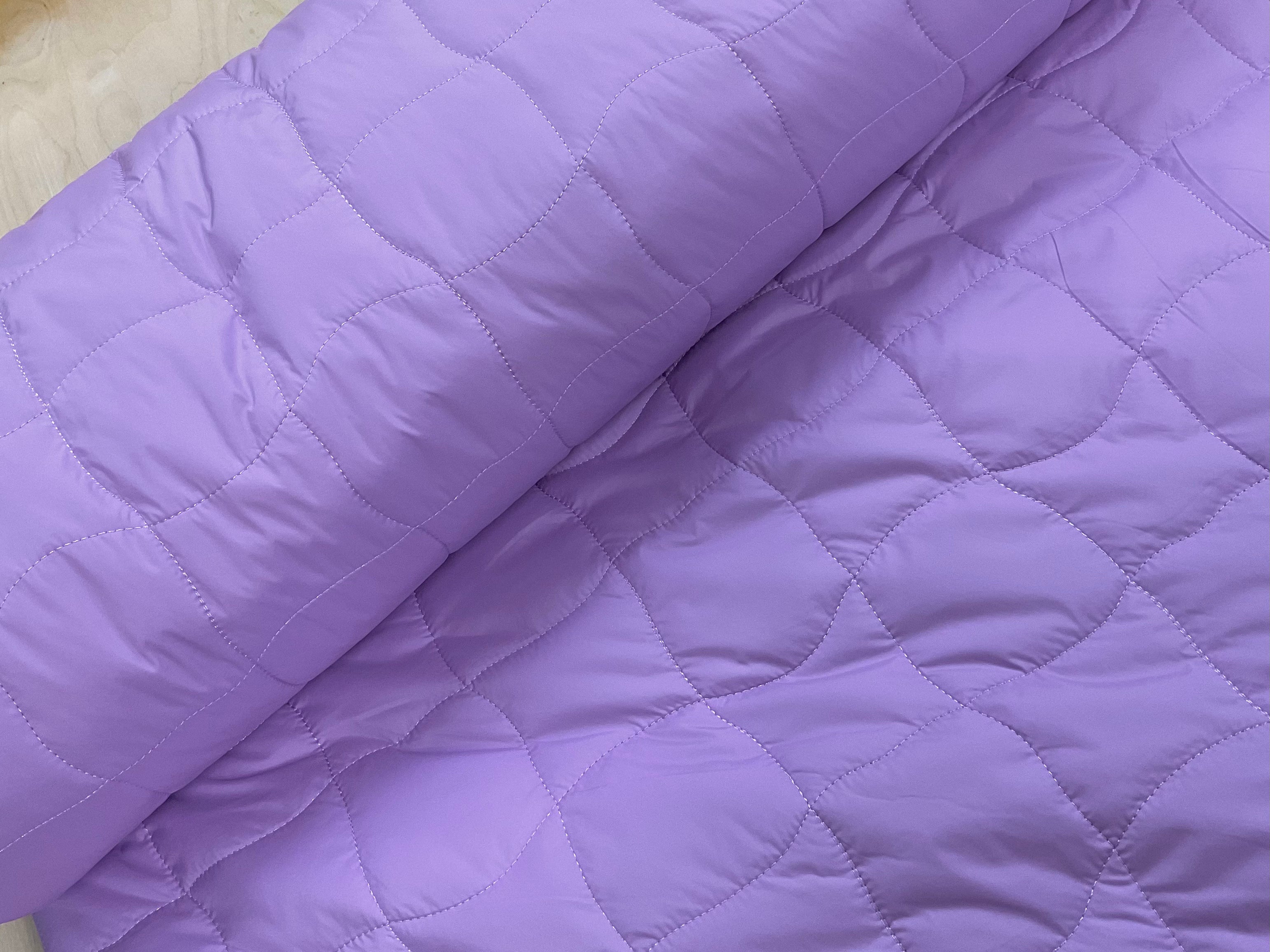 Lilac and Apricot Reversible Wiggle Quilted Fabric