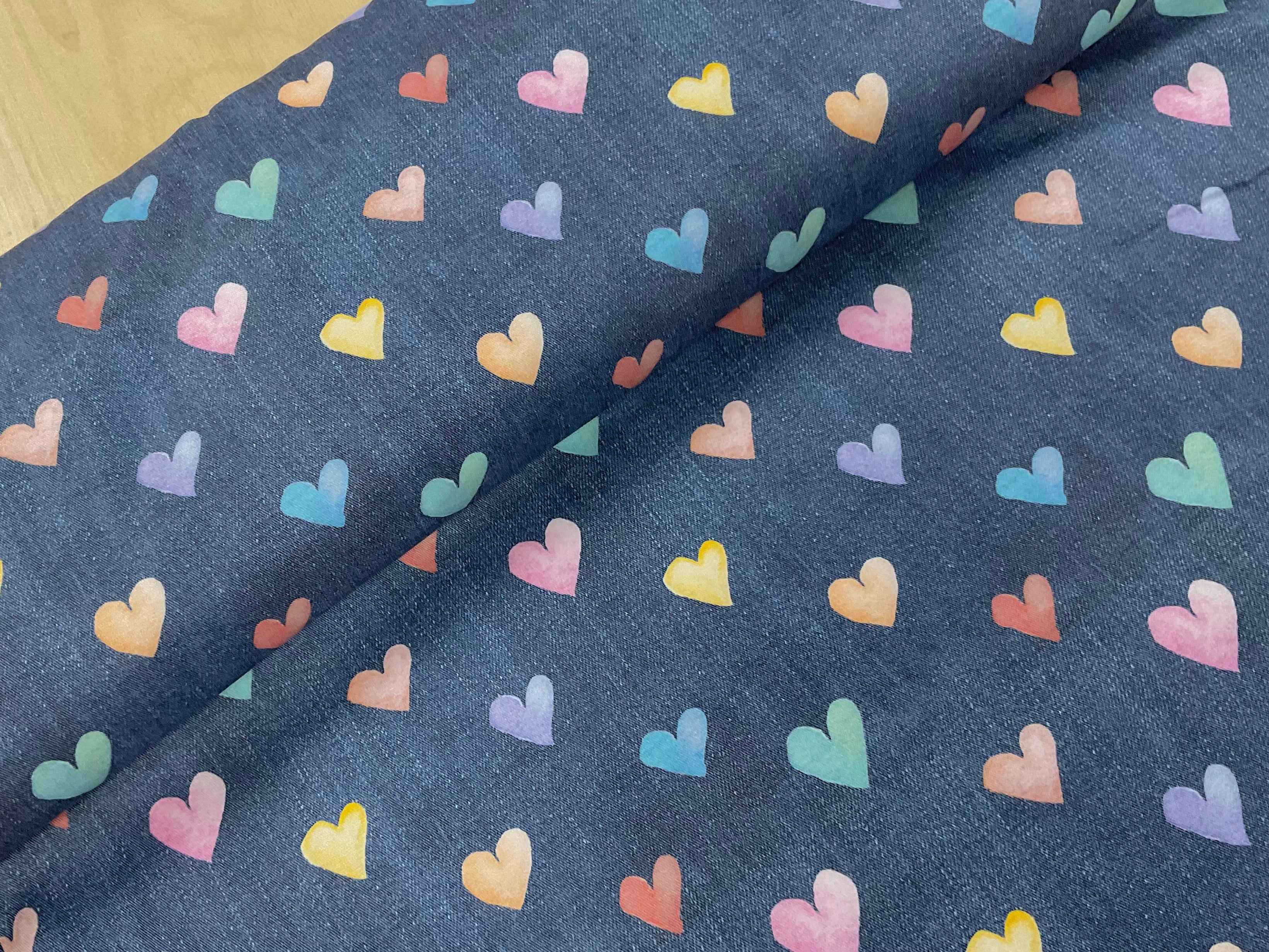 Pastel Hearts Power Stretch Denim