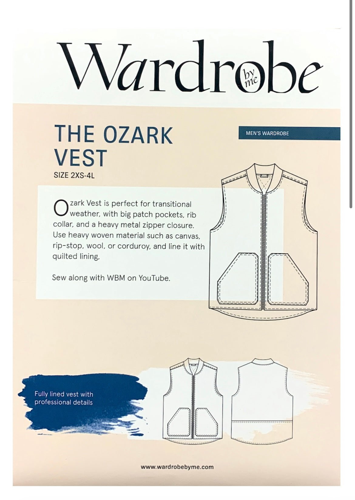 Wardrobe By Me The Ozark Vest Sewing Pattern (Sizes 2XS-4L)