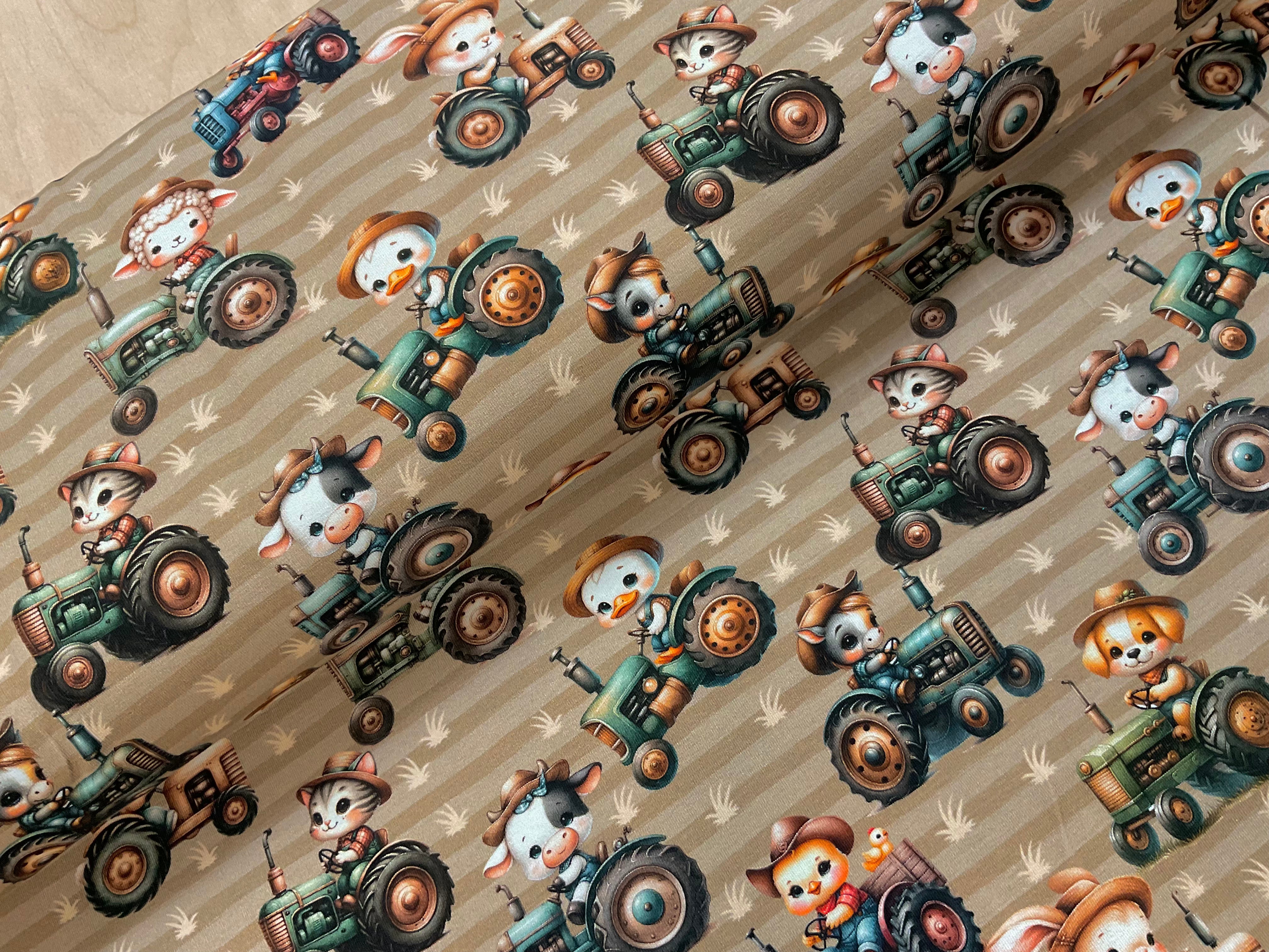 Cute Farmers Cotton Jersey Fabric