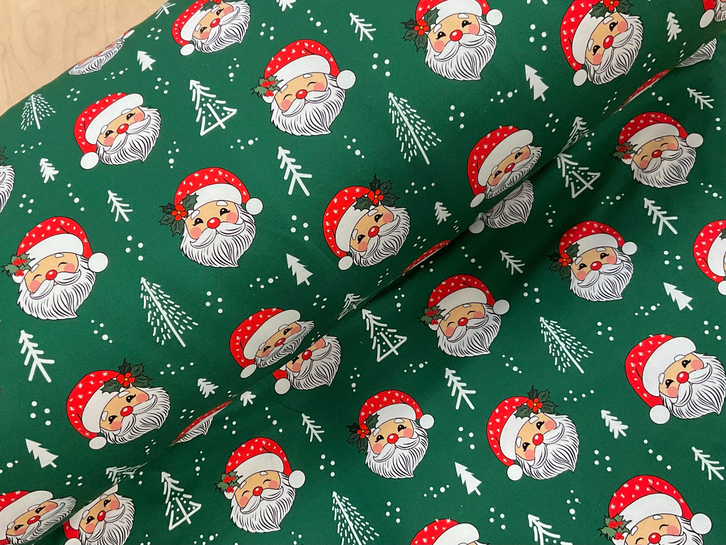 Santa Green French Terry