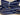 Royal and Black Stripe with Silver Teeth Continuous Zipper Tape