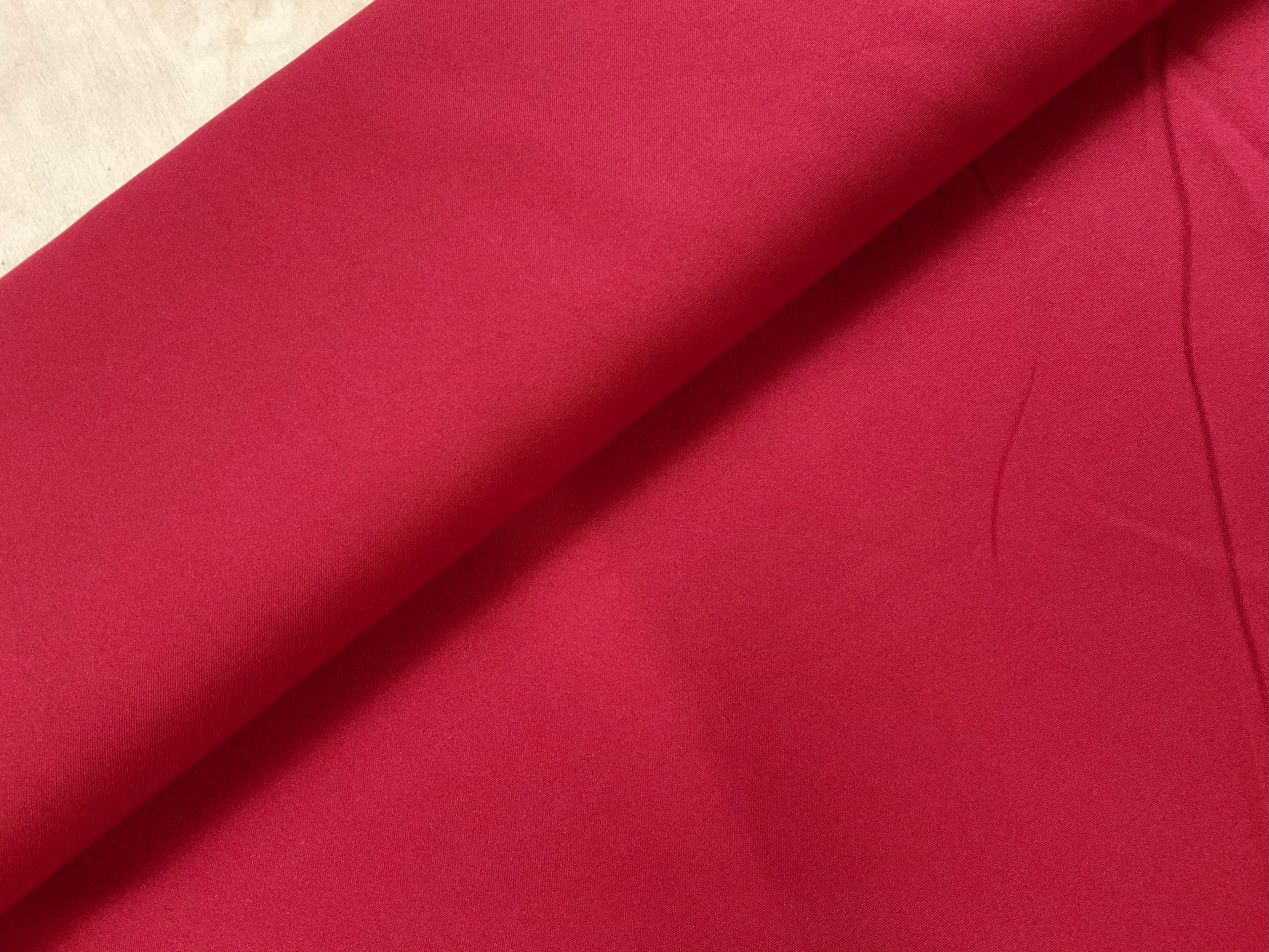 Stock Room Clearance - Dark Red Polyester Panama