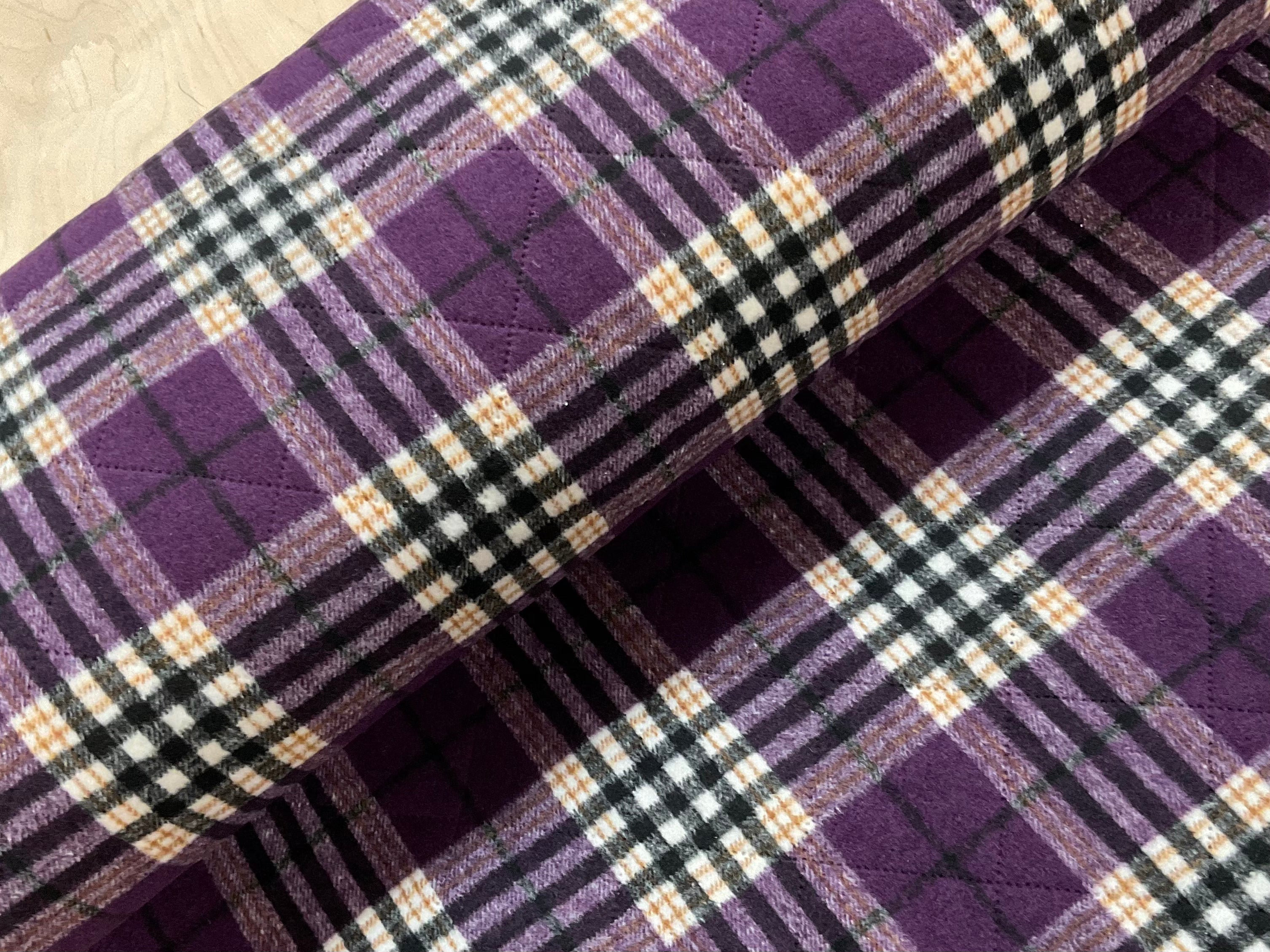 Plum Quilted Check Fleece