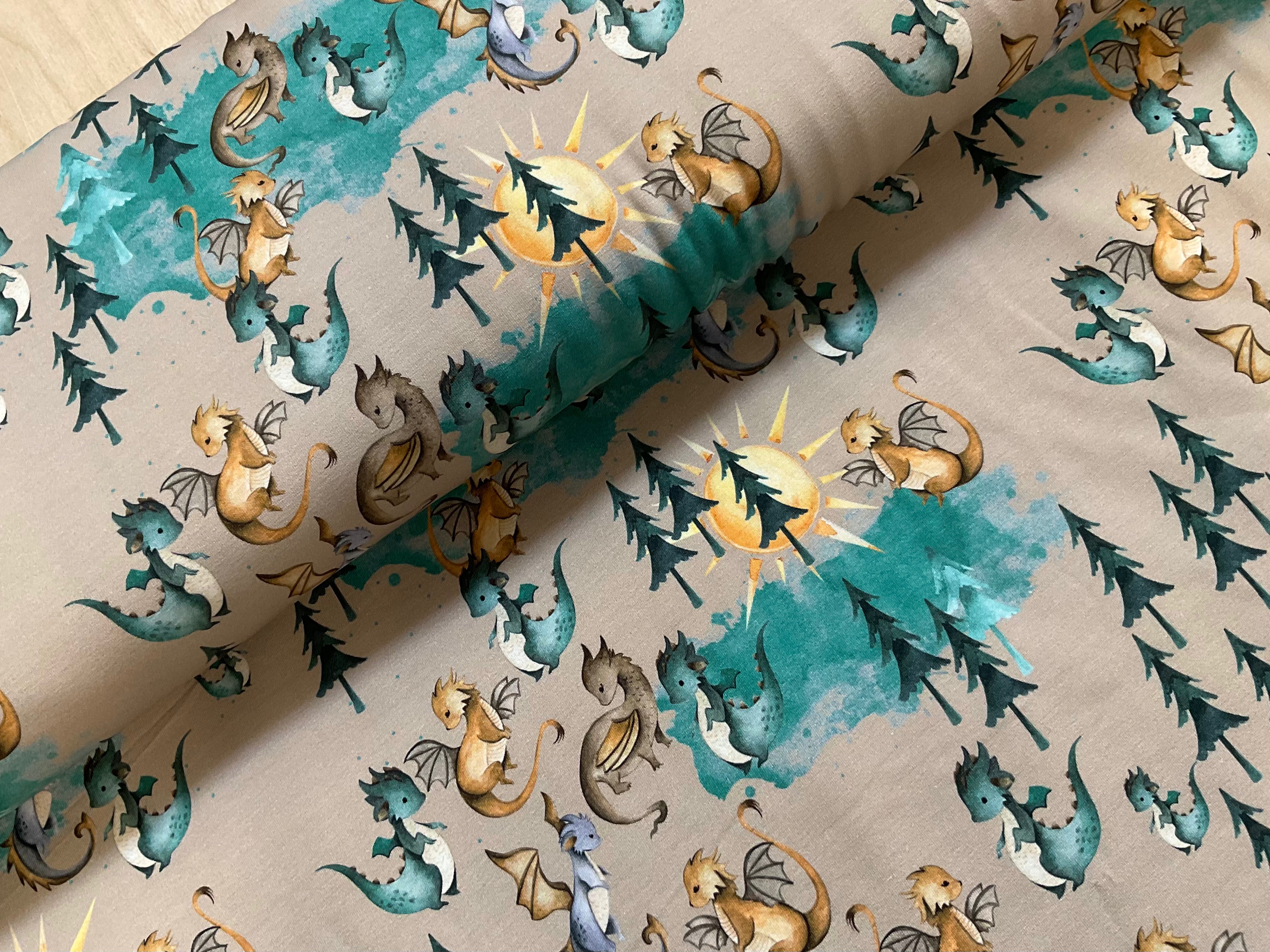 Land of Dragons Cotton Jersey