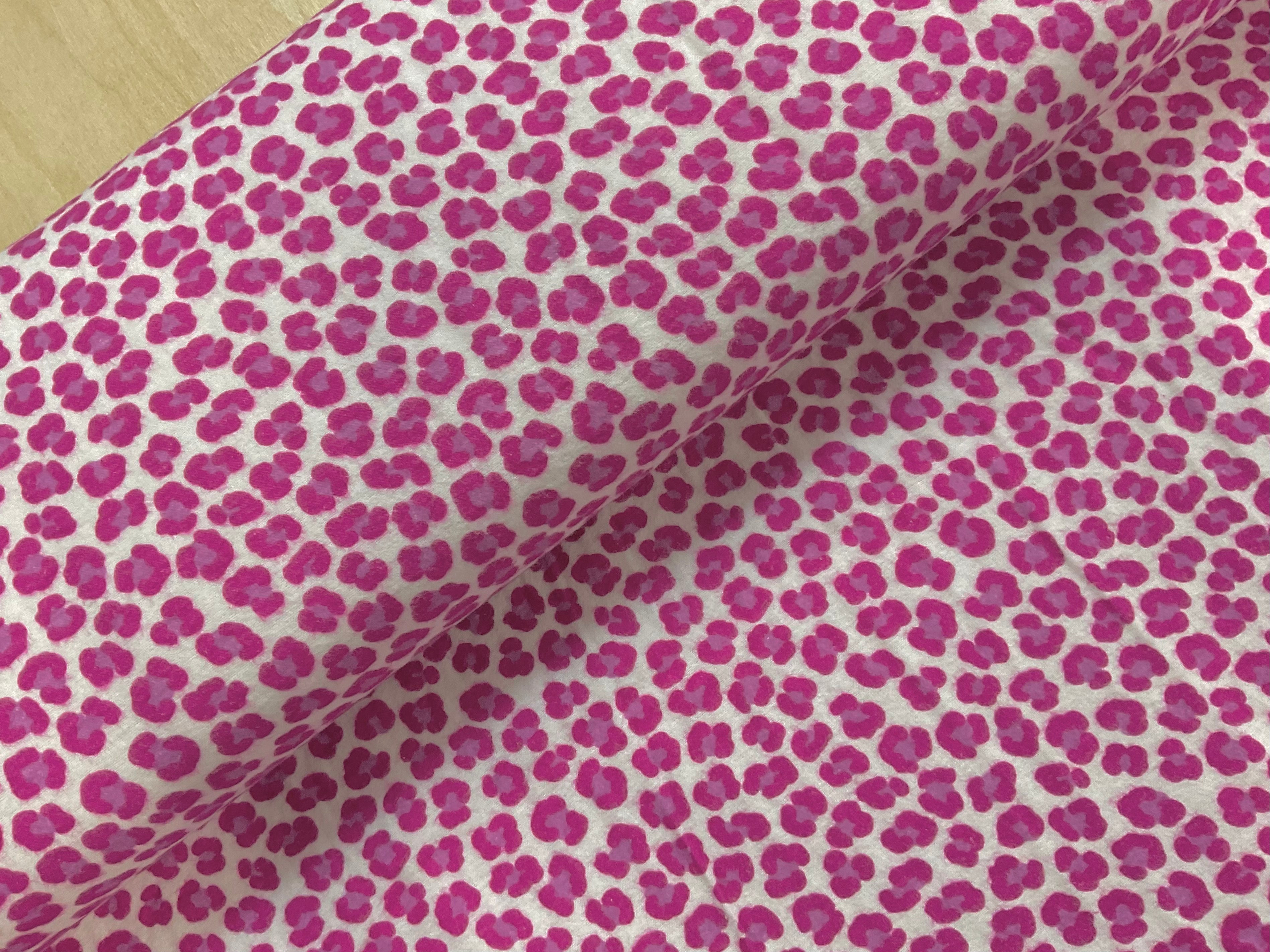 Fuchsia Leopard Spot Cotton Flannel