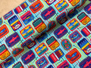 PRE ORDER Catch of the Day by Fabric Mama Cotton Jersey - DUE IN STOCK MID JUNE