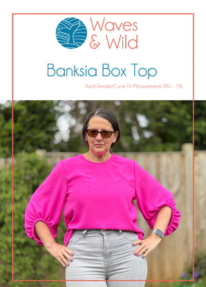 Banksia Box Top Waves and Wild Paper Pattern