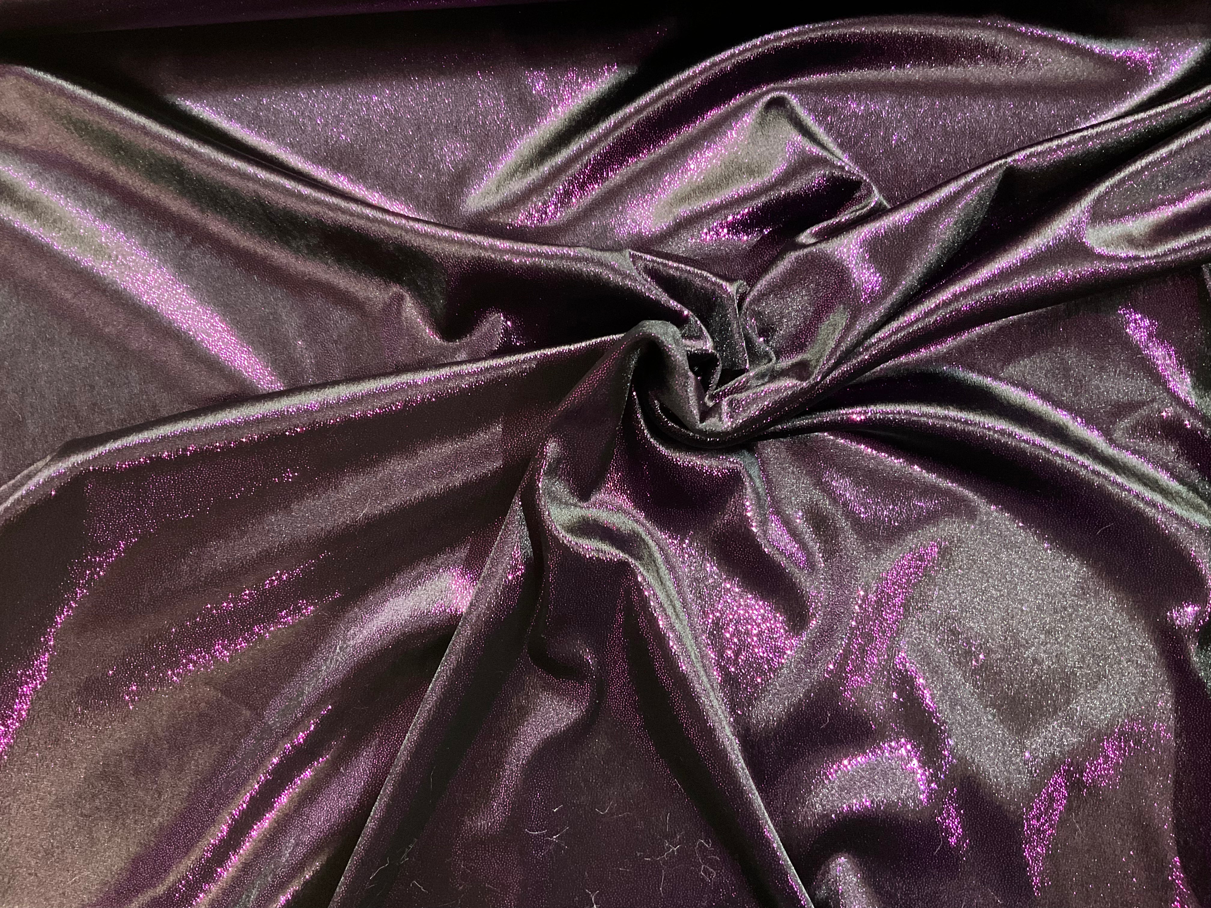 Purple and Black Sparkle Velour