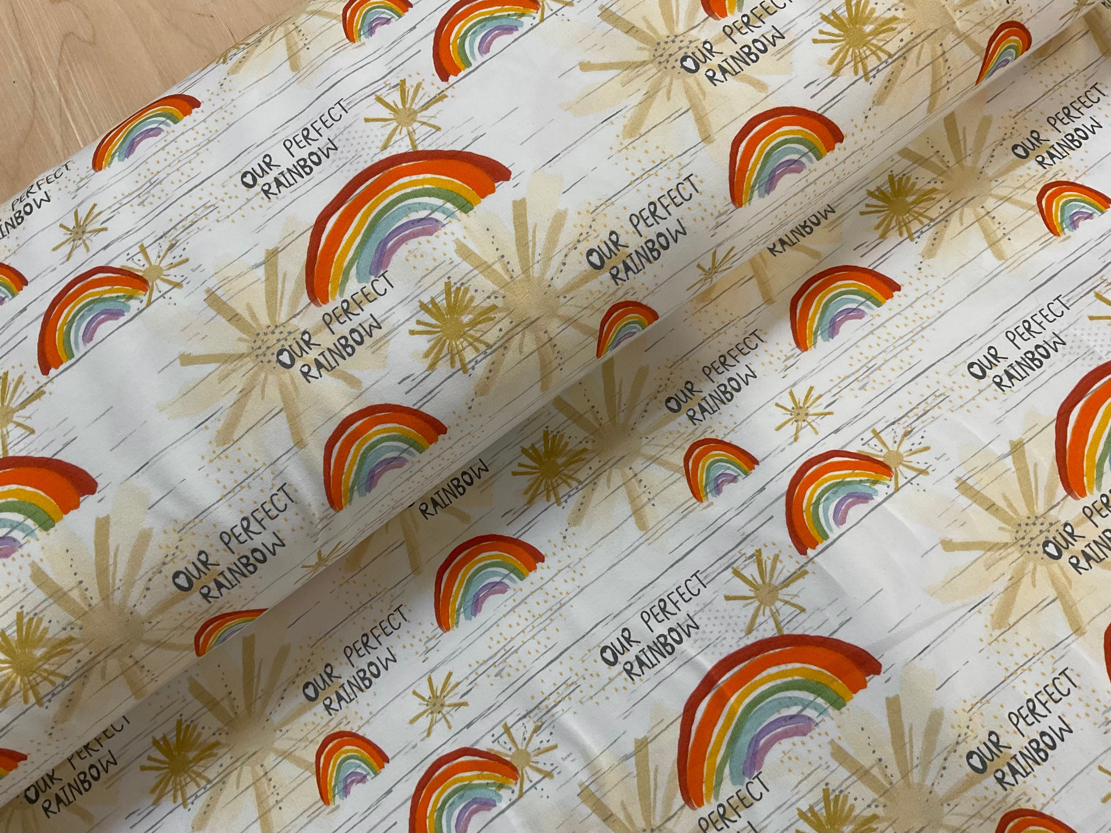 Our Perfect Rainbow Cotton Jersey Fabric