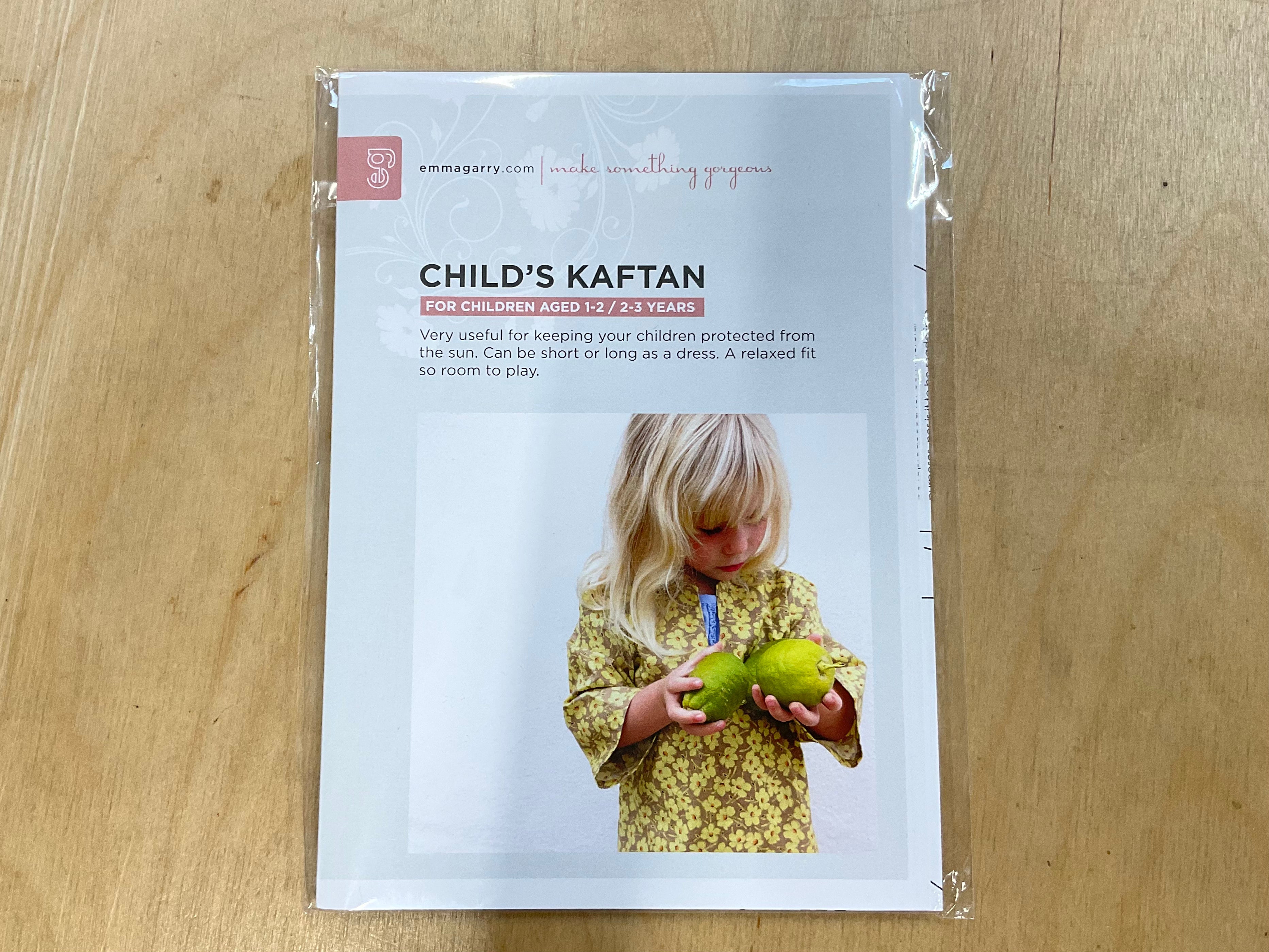 Emma Garry Child’s Kaftan Paper 1-2/2-3 Years Sewing Pattern