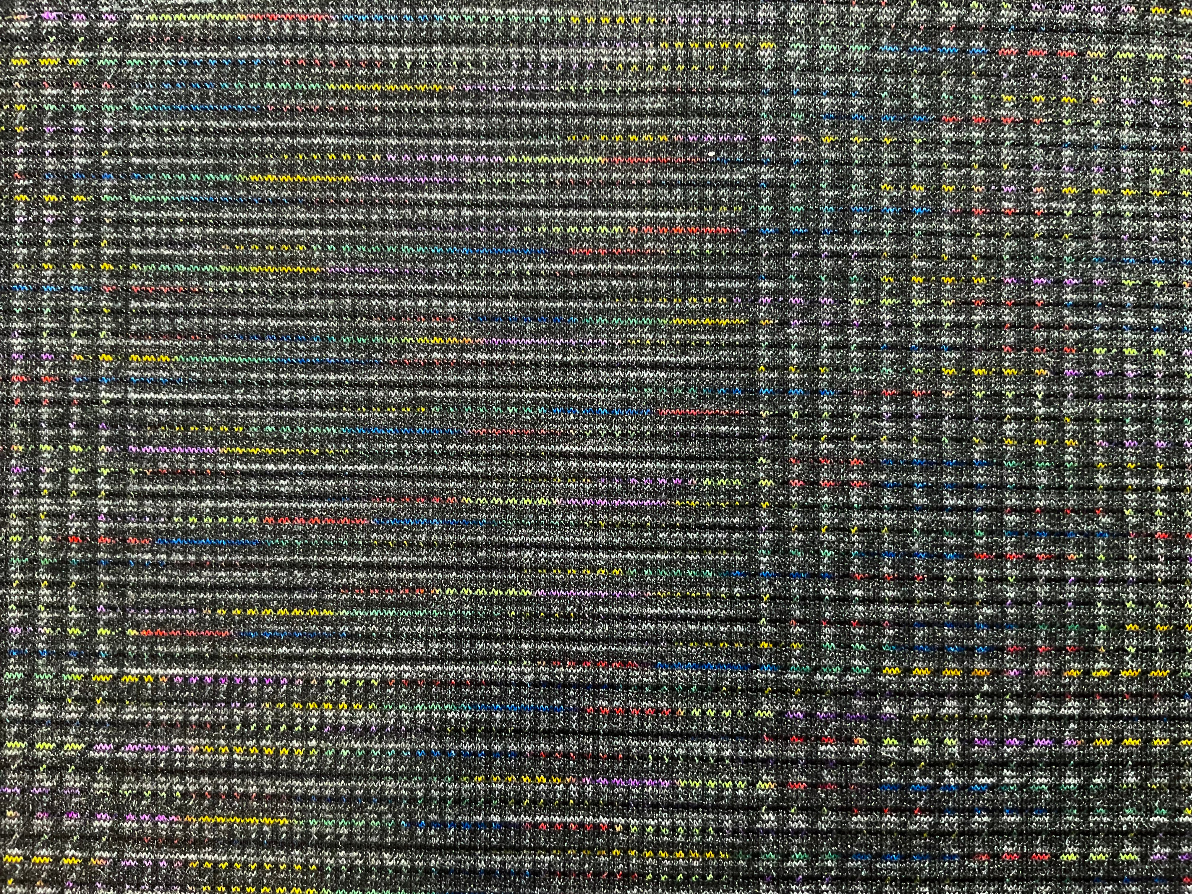 Stock Room Clearance - Black and Multicolour Stretch Check