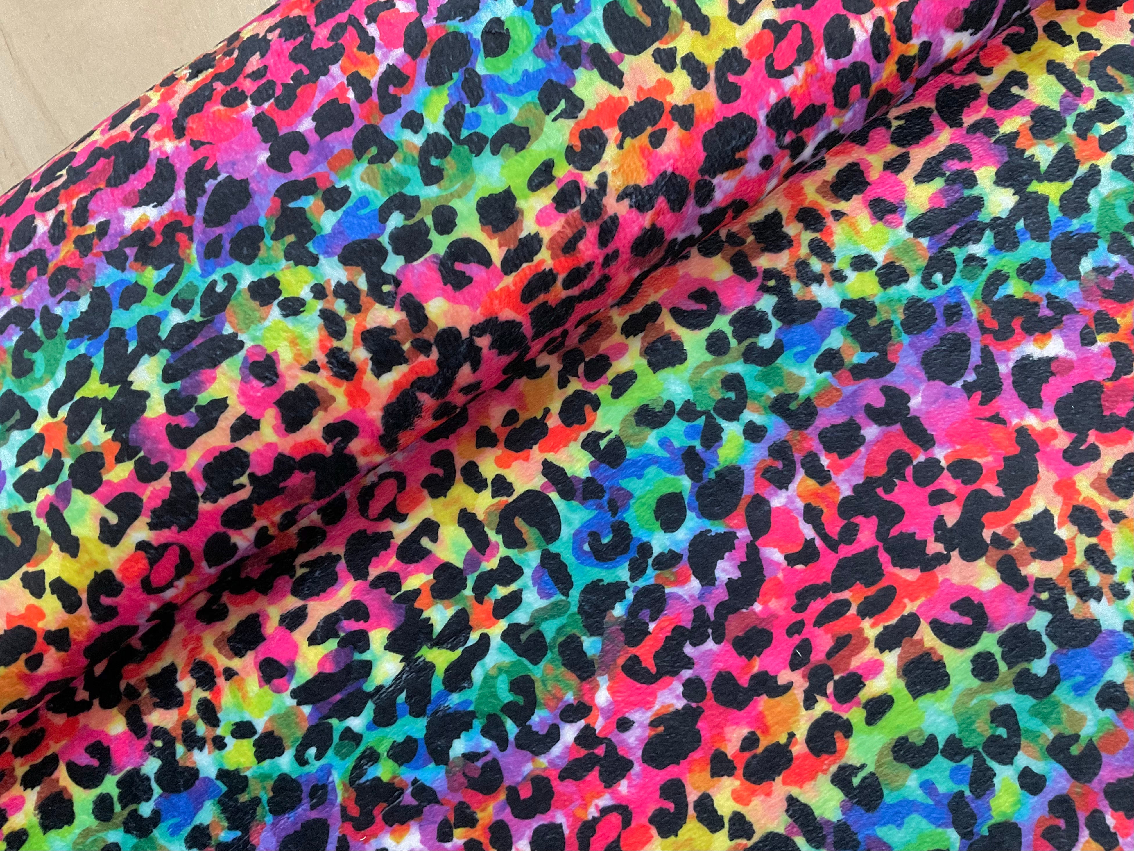 Rainbow Leopard Cuddle Fleece