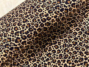 PRE ORDER Brown Leopard Print Cotton Jersey - DUE IN STOCK MID JULY