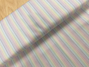 Rainbow Pinstripe Fine Cotton Poplin