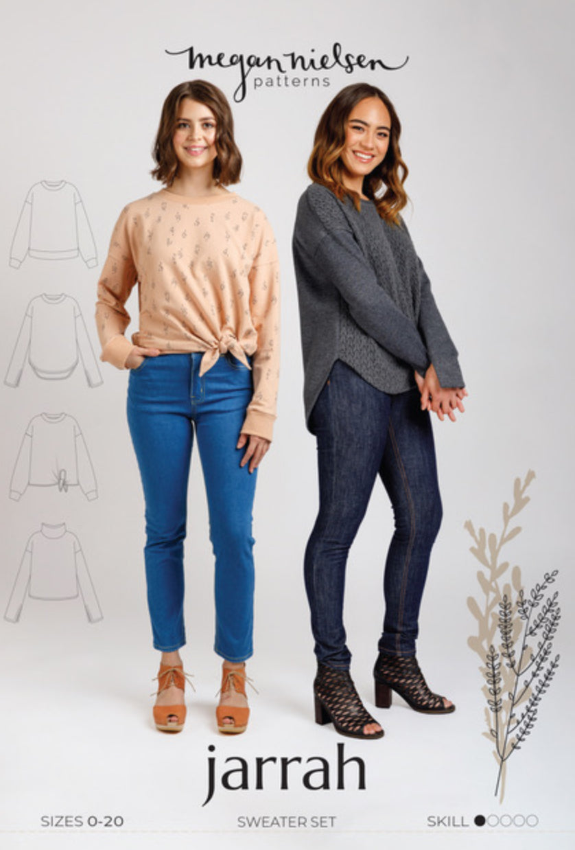 Megan Nielsen Jarrah Sweater Set Paper Sewing Pattern Sizes 0 - 20