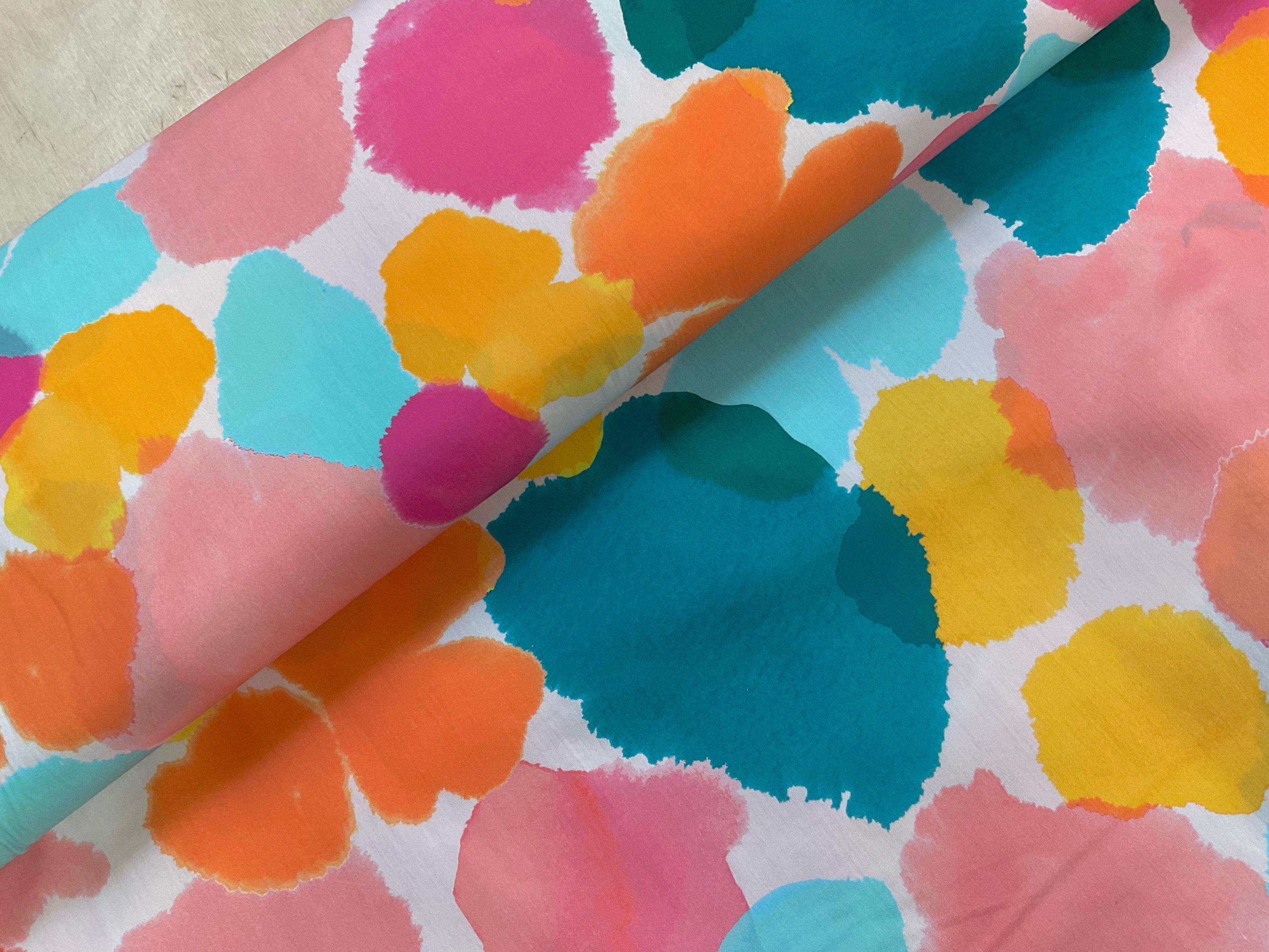 Paint Splodeg Pattern Pinks Paint Splodge Cotton – Little Legs Fabrics