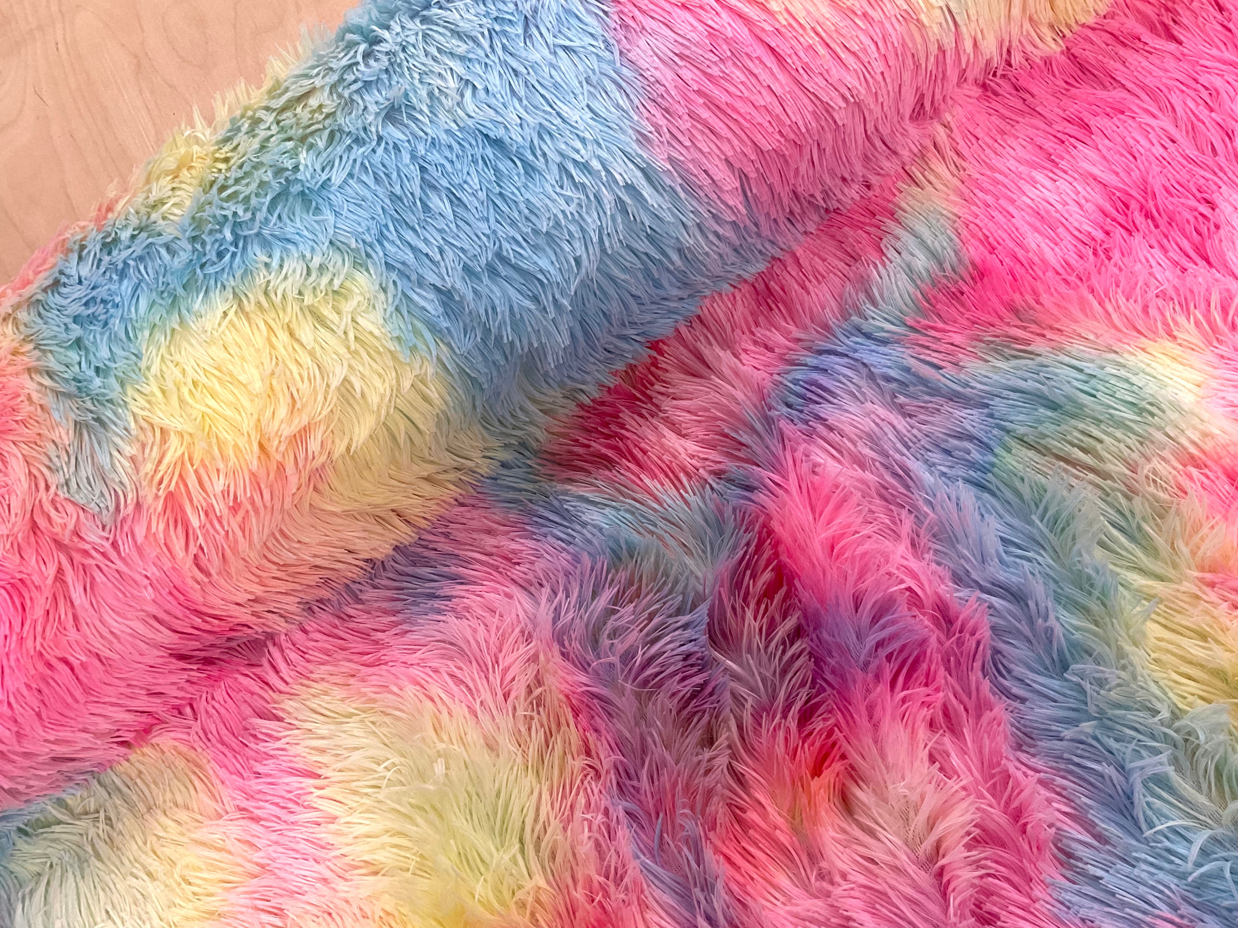 Shaggy Rainbow Faux Fur