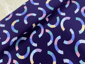 Abstract Arch on Navy Rayon Viscose