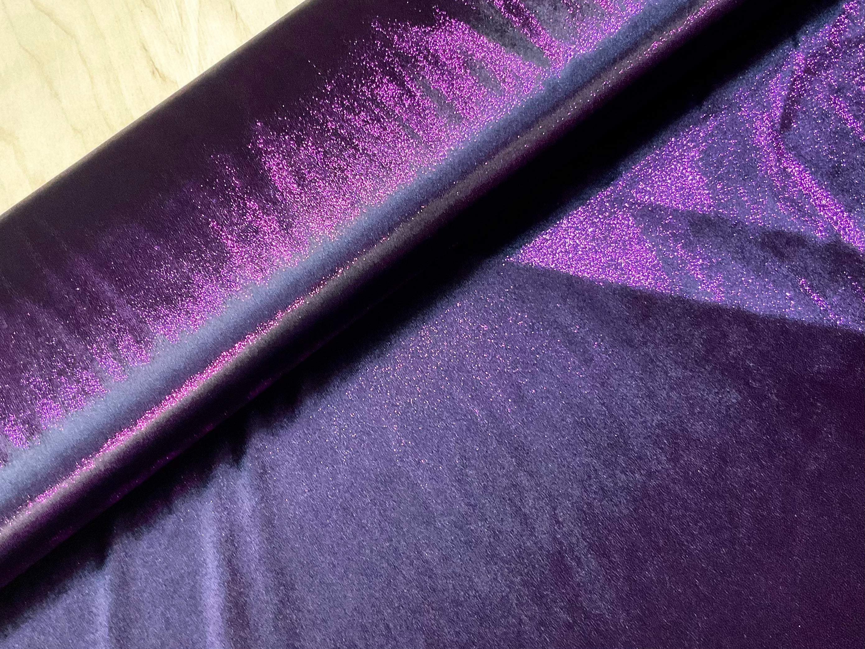 Purple and Black Sparkle Velour