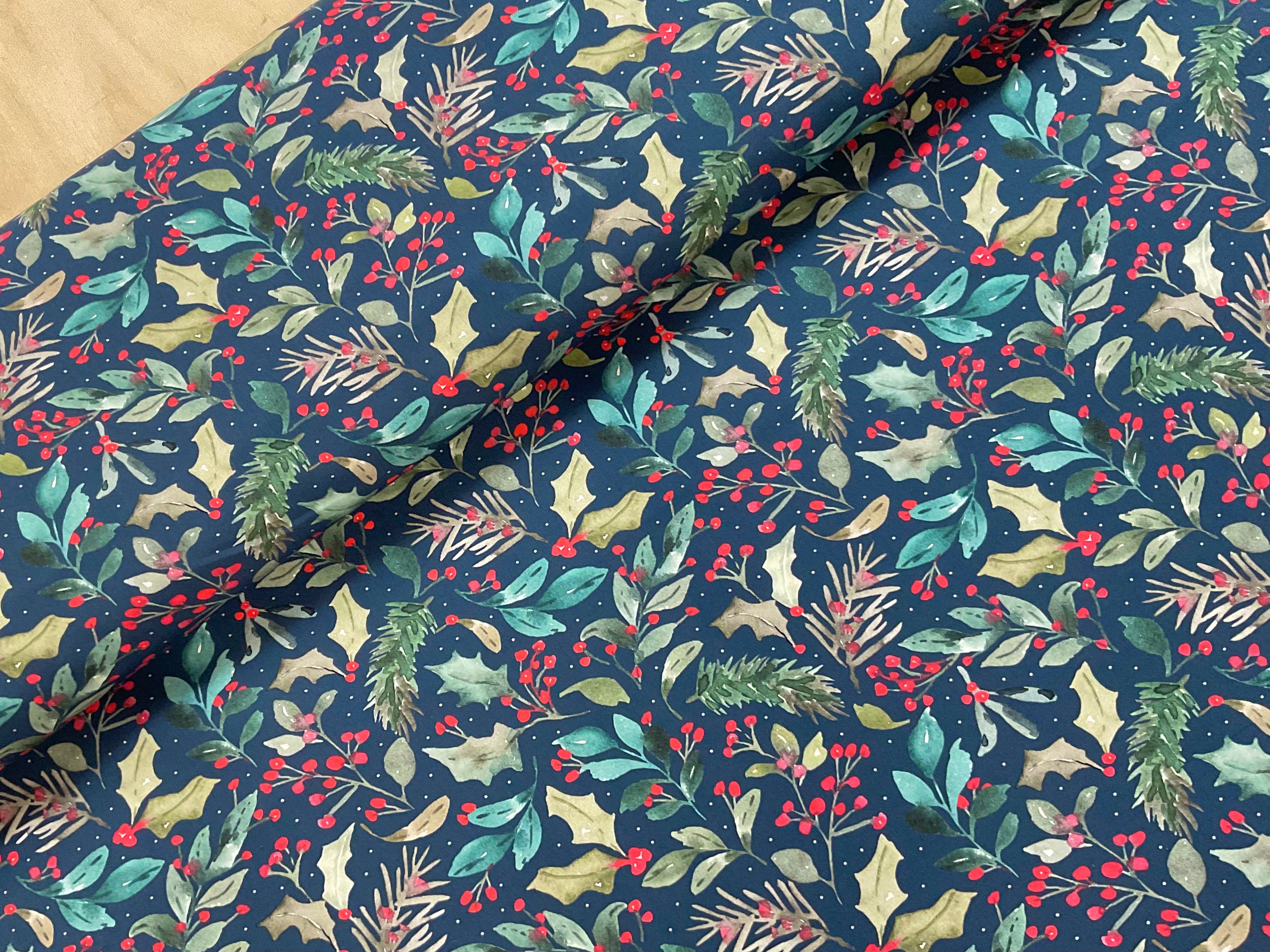 Winter Foliage Organic Cotton Poplin