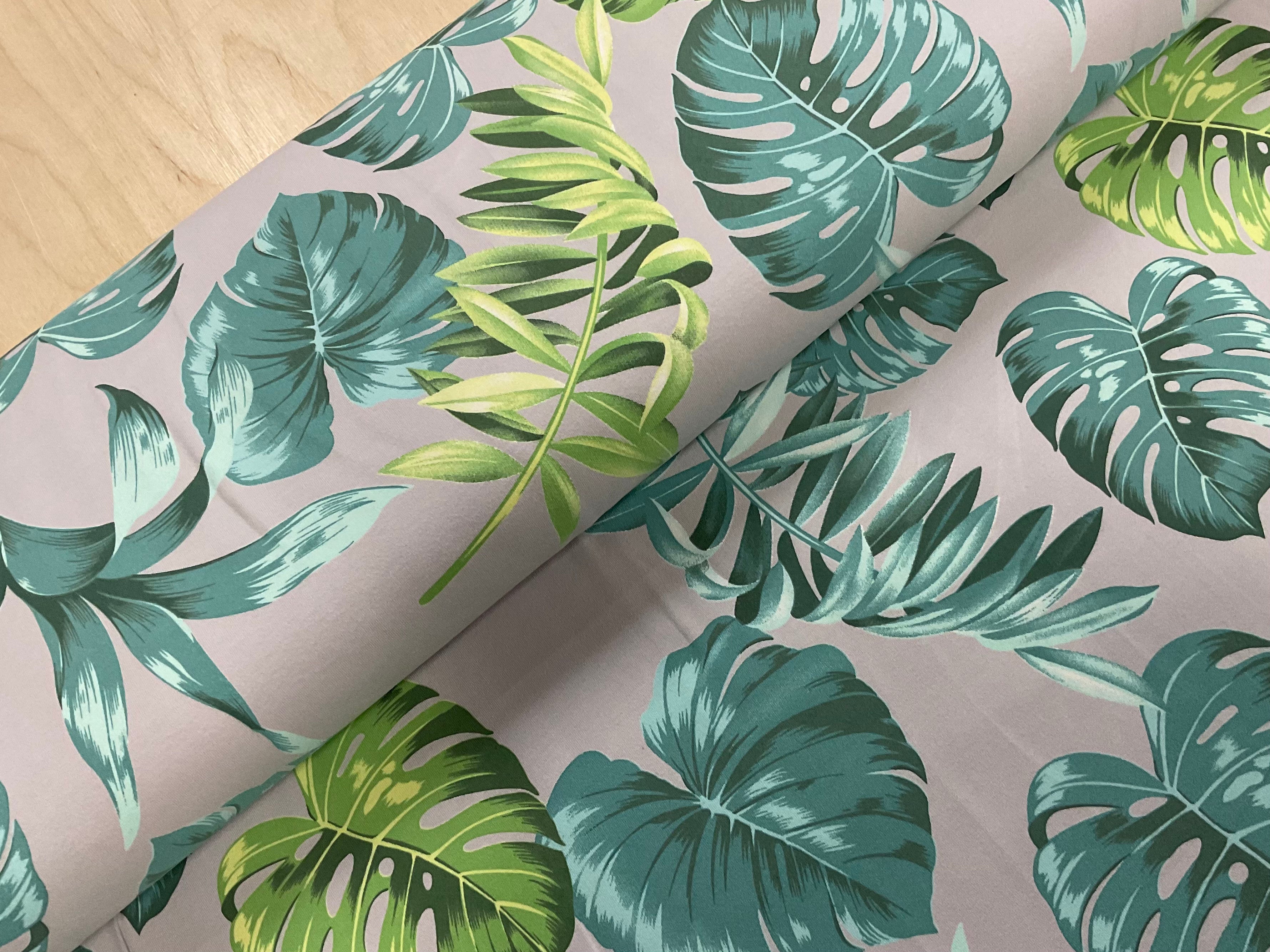 Monstera Leaves Cotton Jersey