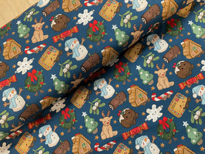 Merry Little friends Cotton Jersey