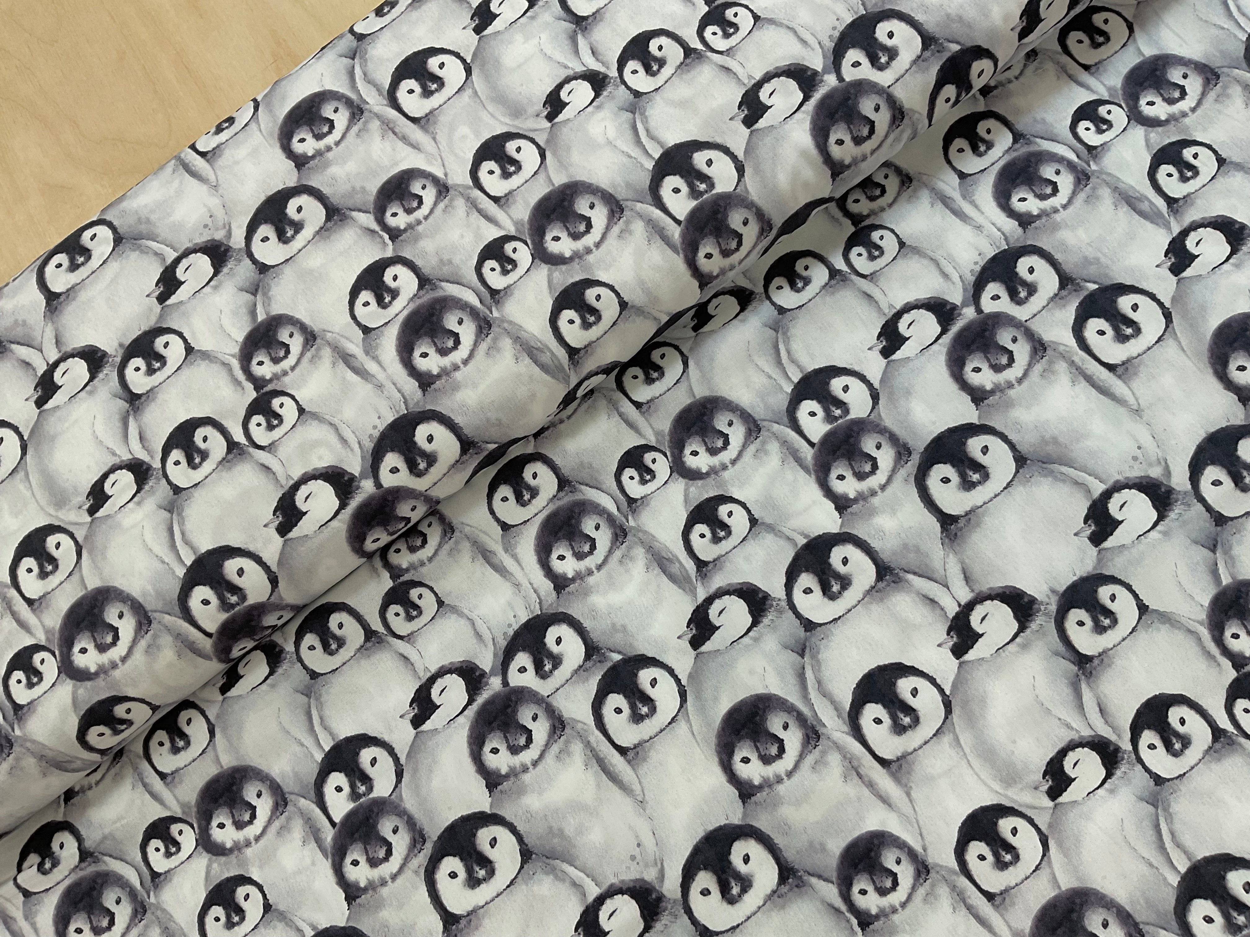 Fluffy Penguins Organic Cotton Poplin
