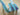 Aqua and White Stripe with Rainbow Teeth Continuous Zipper Tape