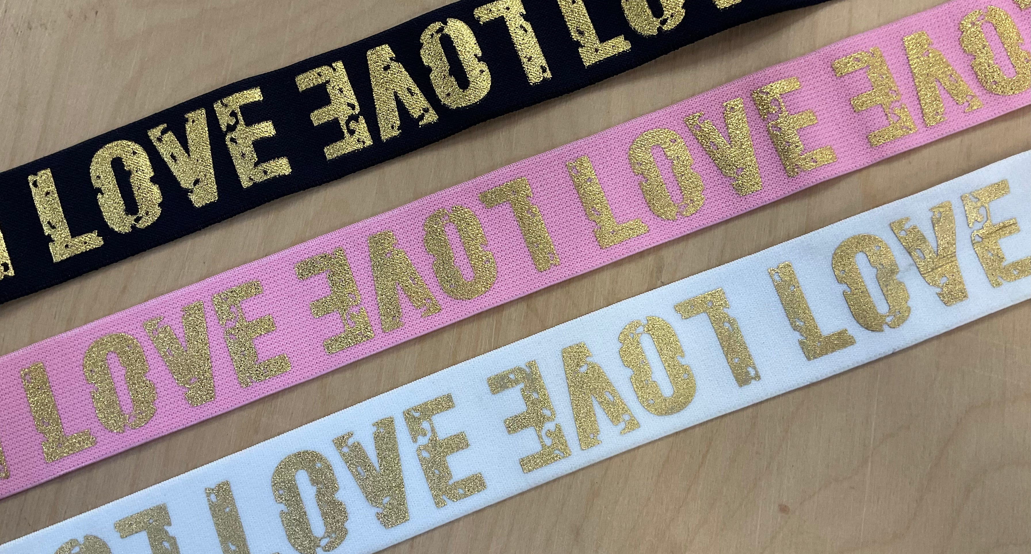 Gold Love 40mm Elastic