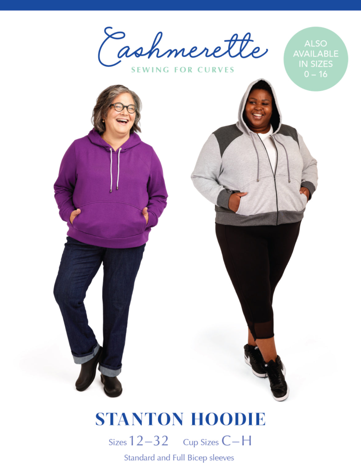 Stanton Hoodie Cashmerette Sewing Pattern (Size 12-32)