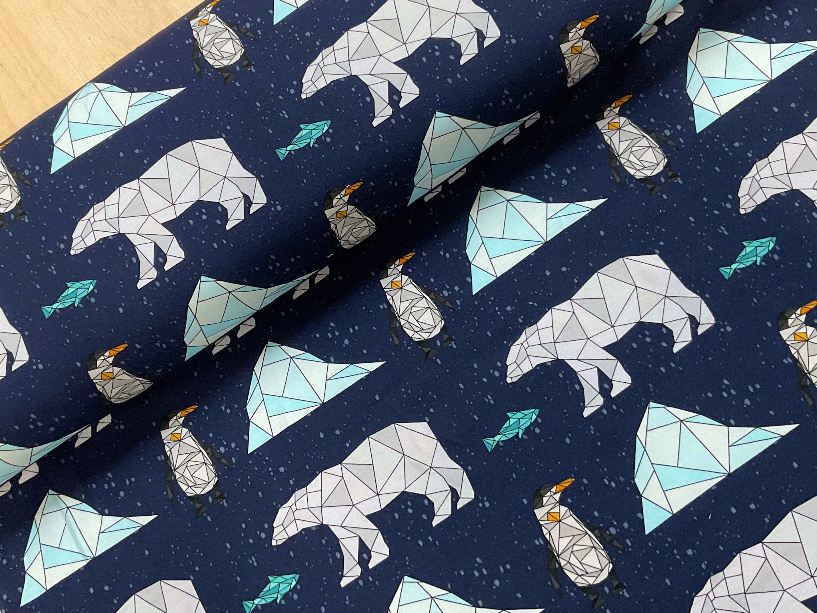 Geometric Arctic Animals French Terry