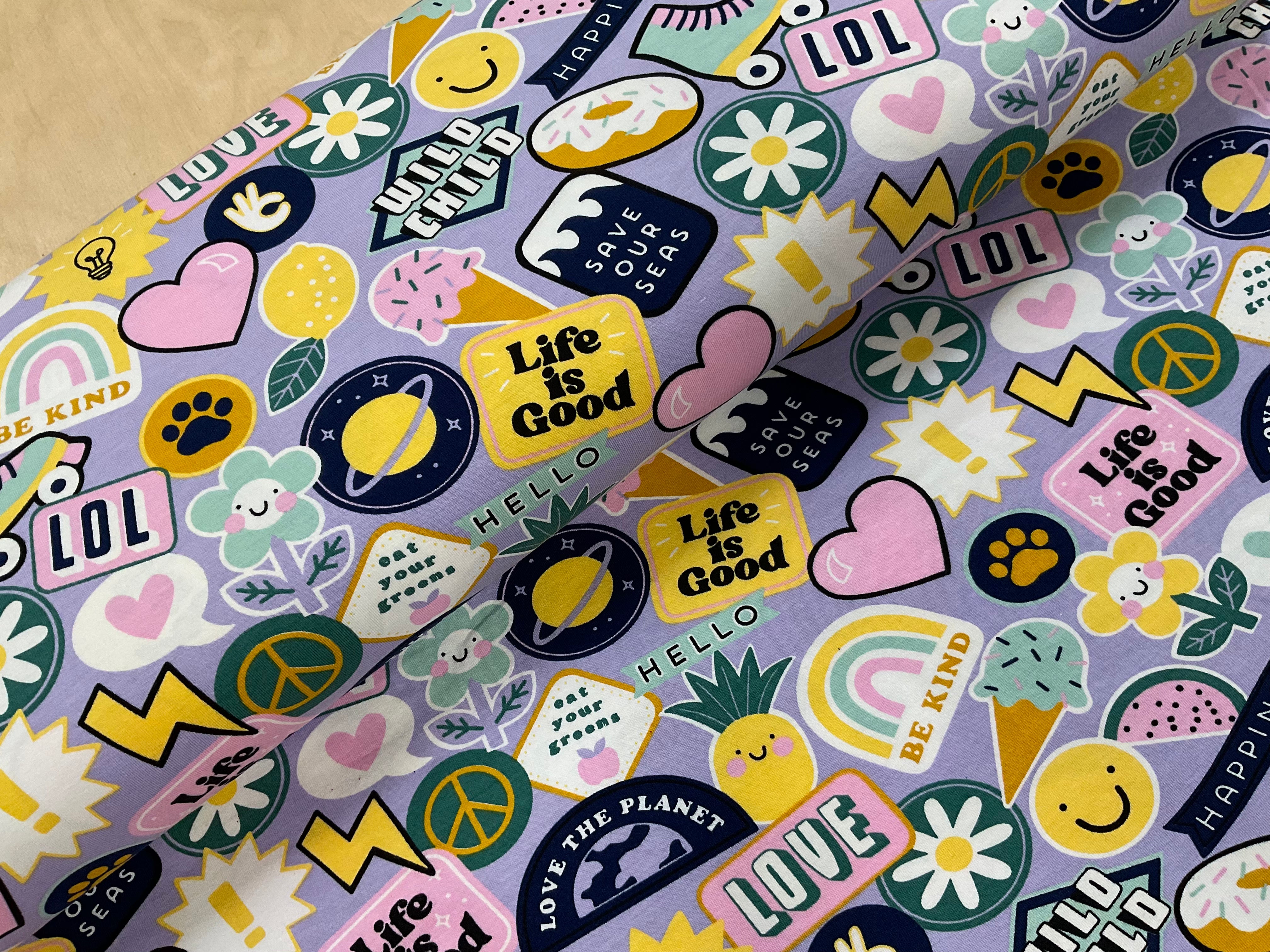 Beach Babe Cotton Jersey Fabric