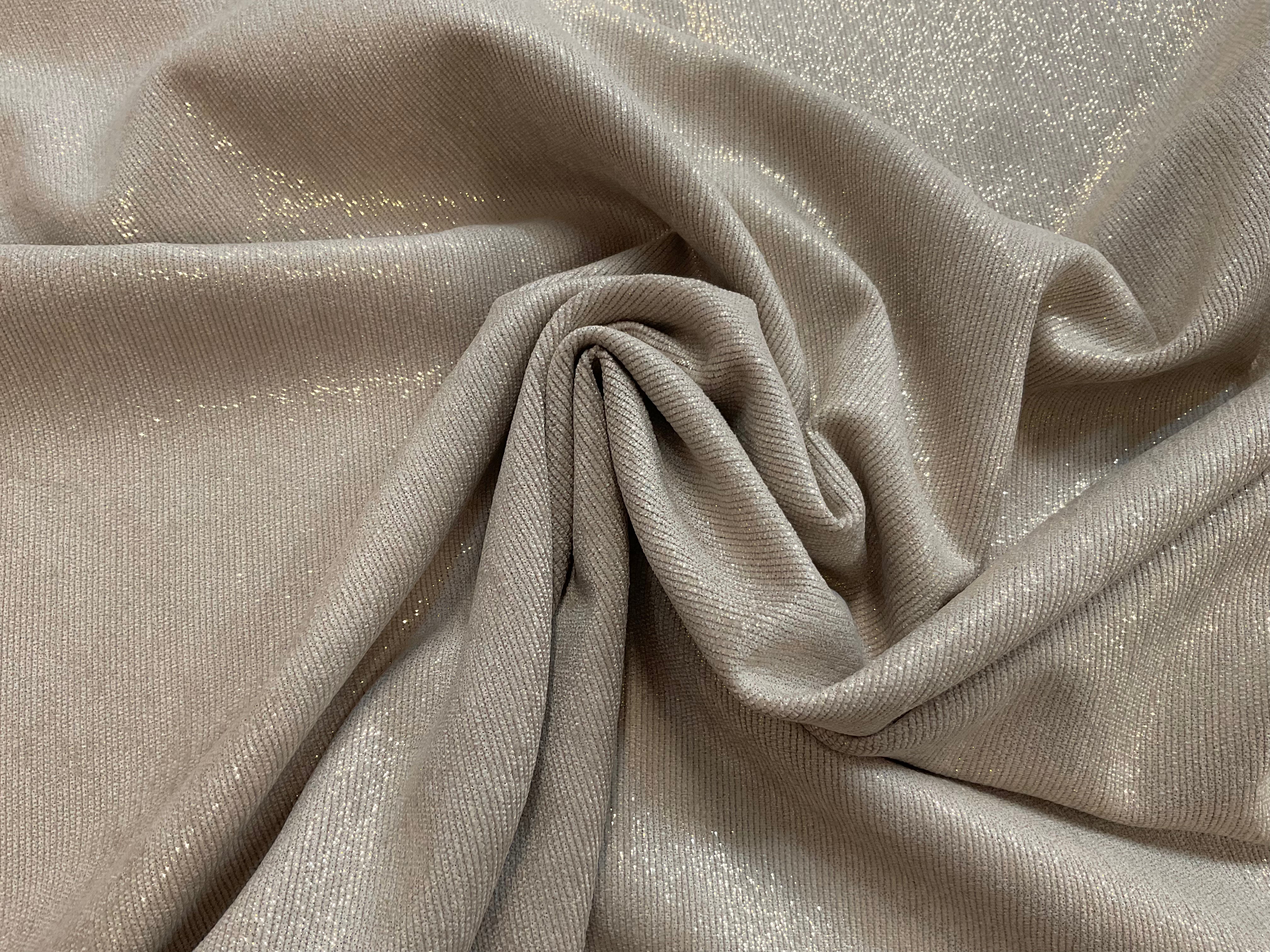 Sand and Gold Glitter Needle Cord