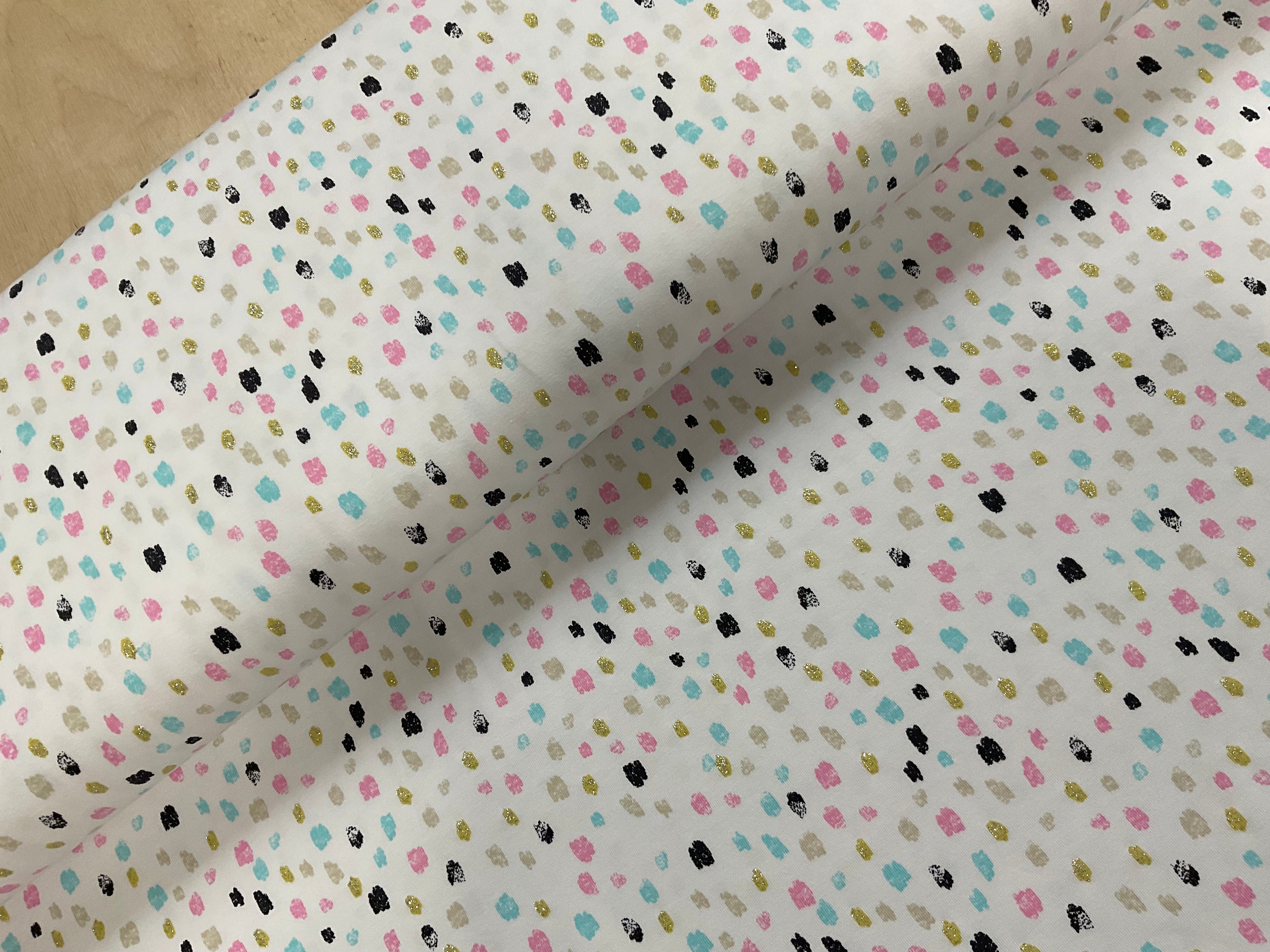 Scratch Glitter Dots Cotton Jersey