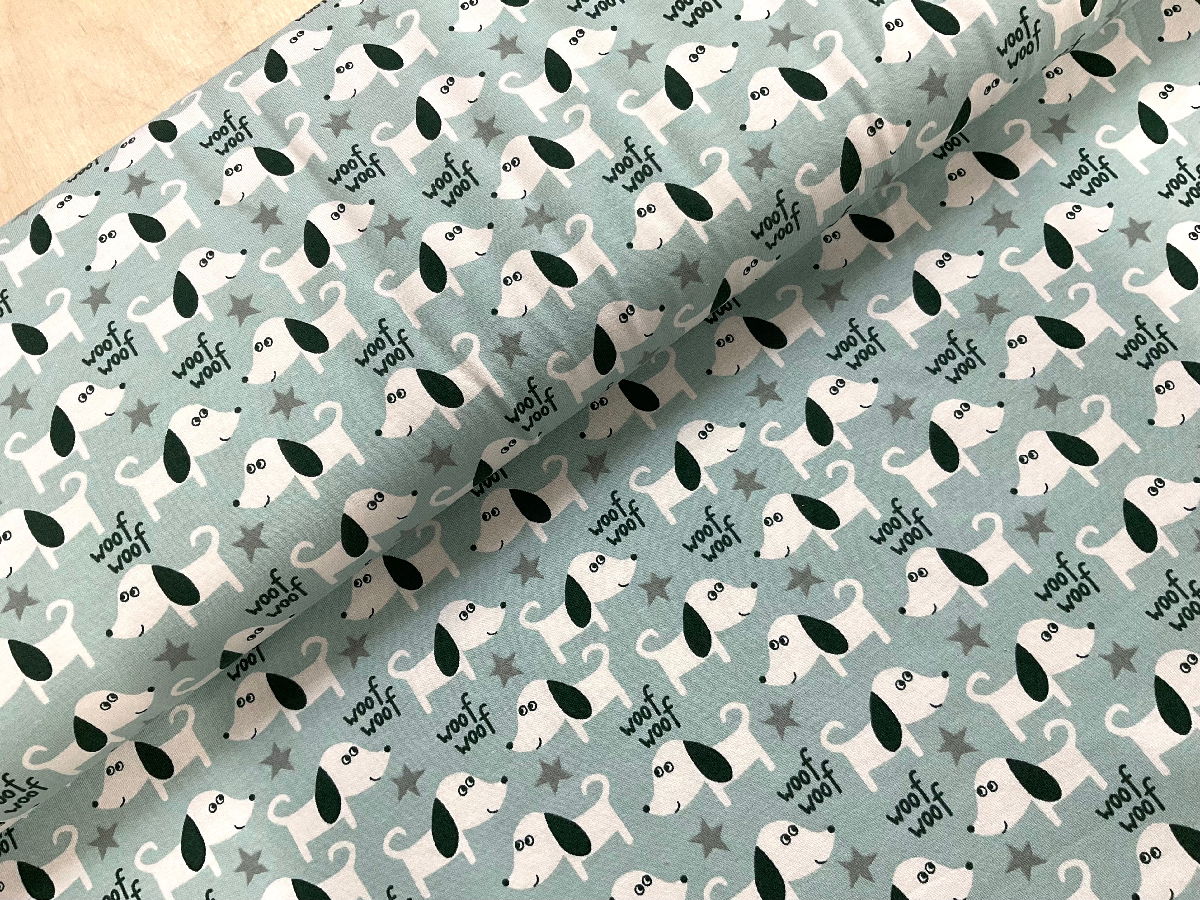 Woof Woof! Cotton Jersey Fabric
