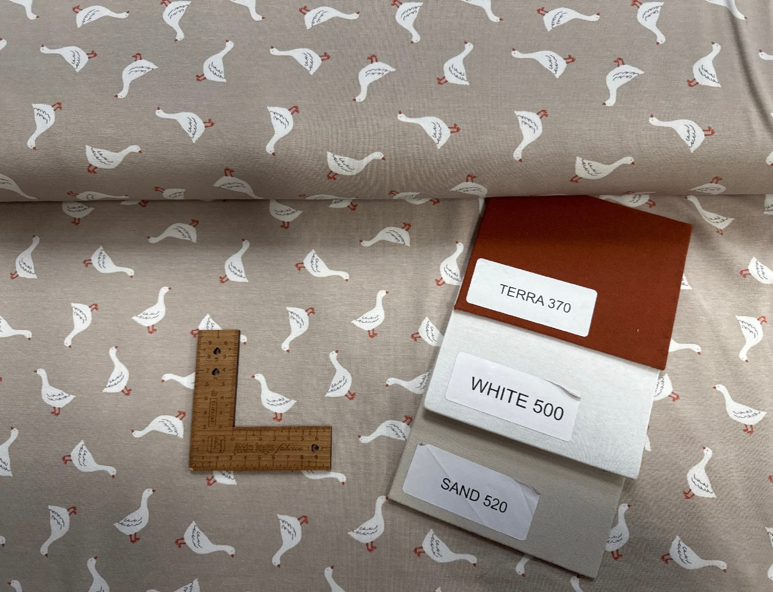 Geese on Sand Cotton Jersey