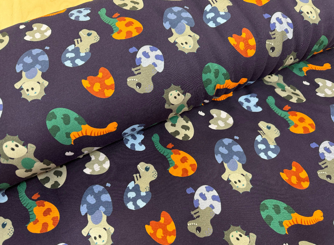 BOLT END - 1.9m x 1.5m Hatching Dinos Brushed Back Sweat