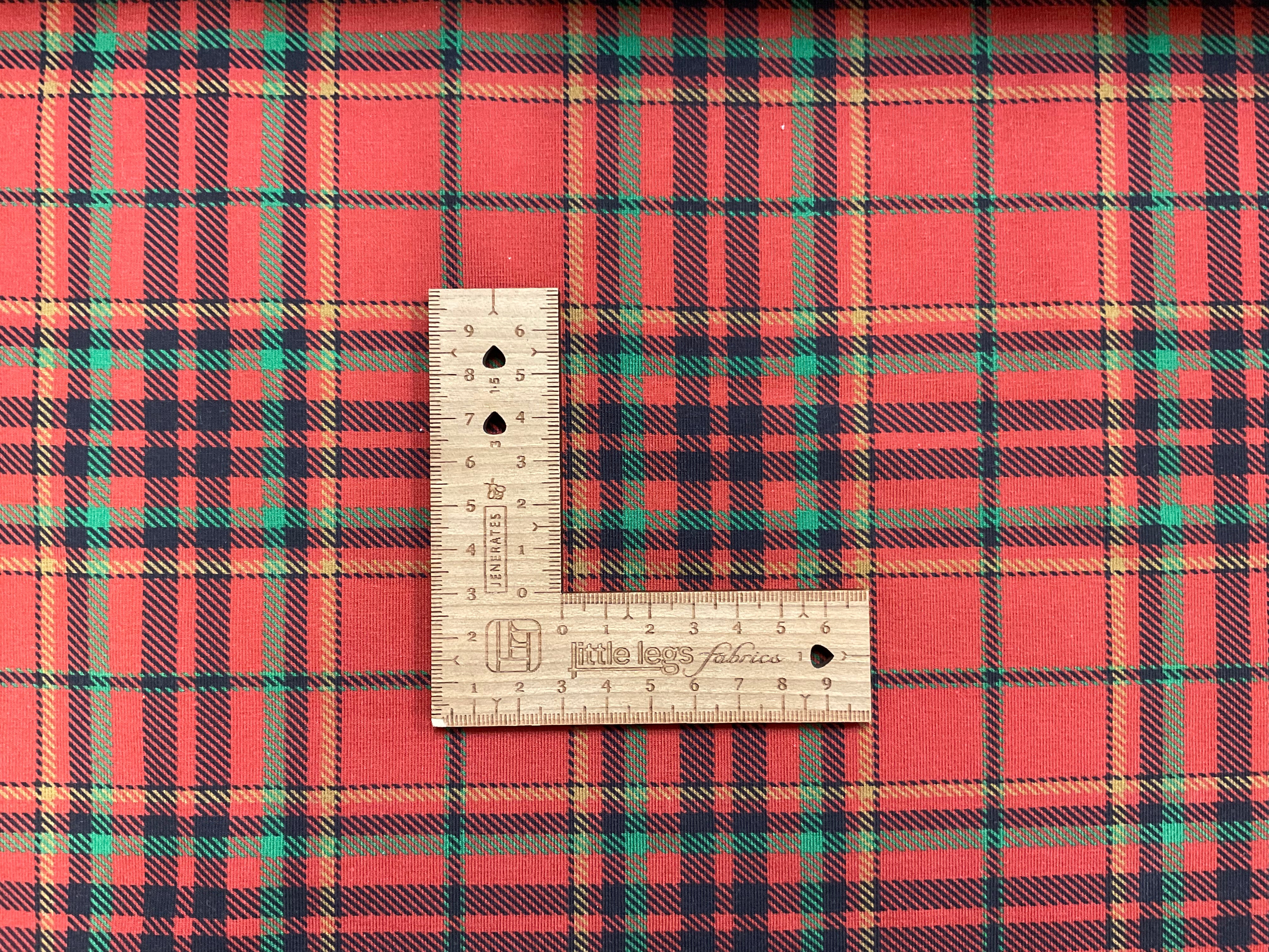 Christmas Tartan Cotton Jersey Fabric