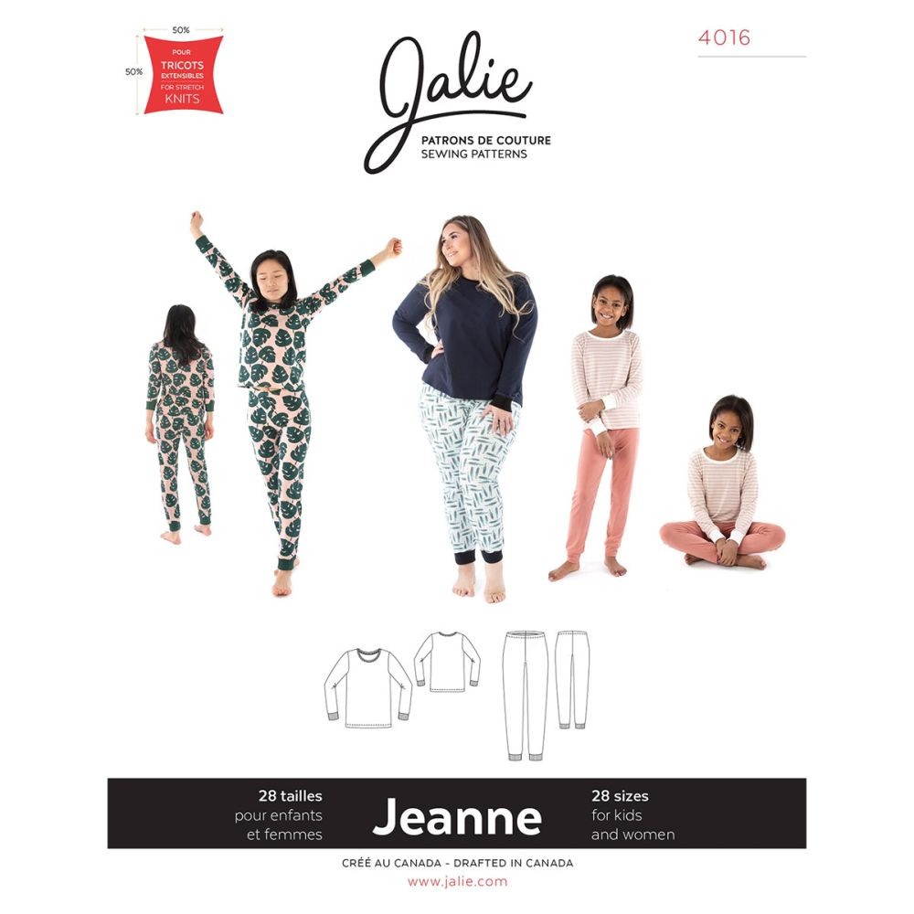 Jalie Jeanne Knit Pj Set Paper Sewing Pattern