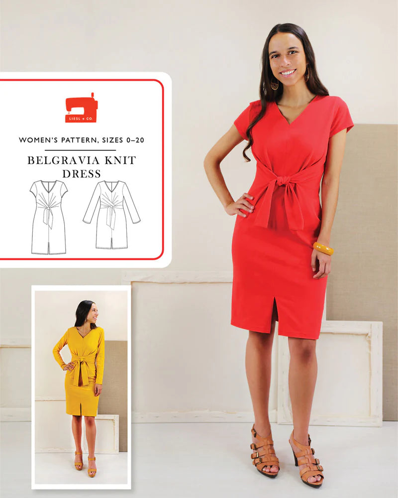 Liesl + Co Belgravia Knit Dress Paper Sewing Pattern