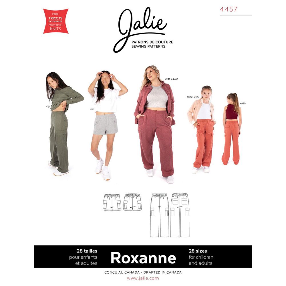 Jalie Roxanne Cargo Shorts and Pants Paper Sewing Pattern